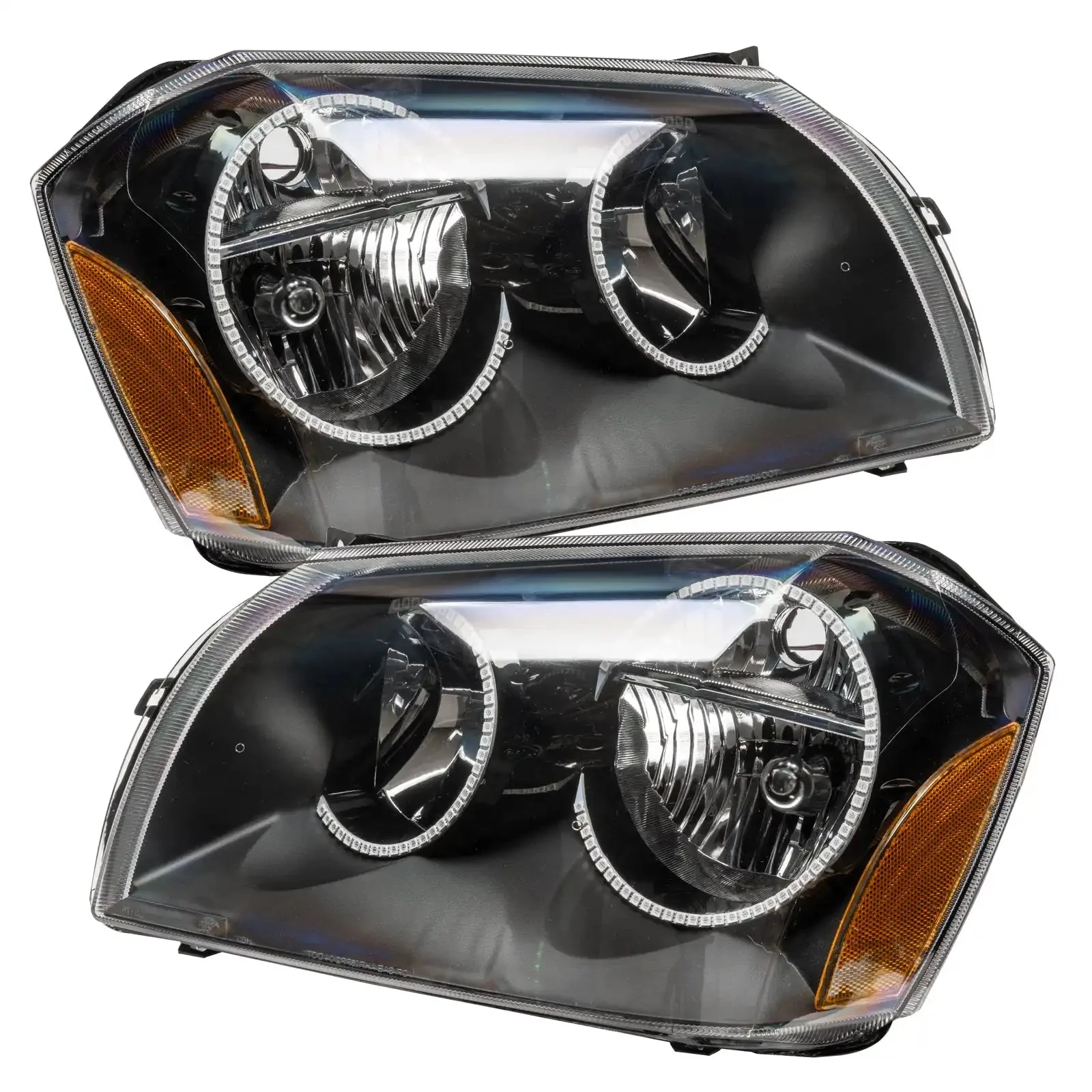 ORACLE Lighting 2005-2007 Dodge Magnum Pre-Assembled Halo Headlights - Black Housing - Image 2