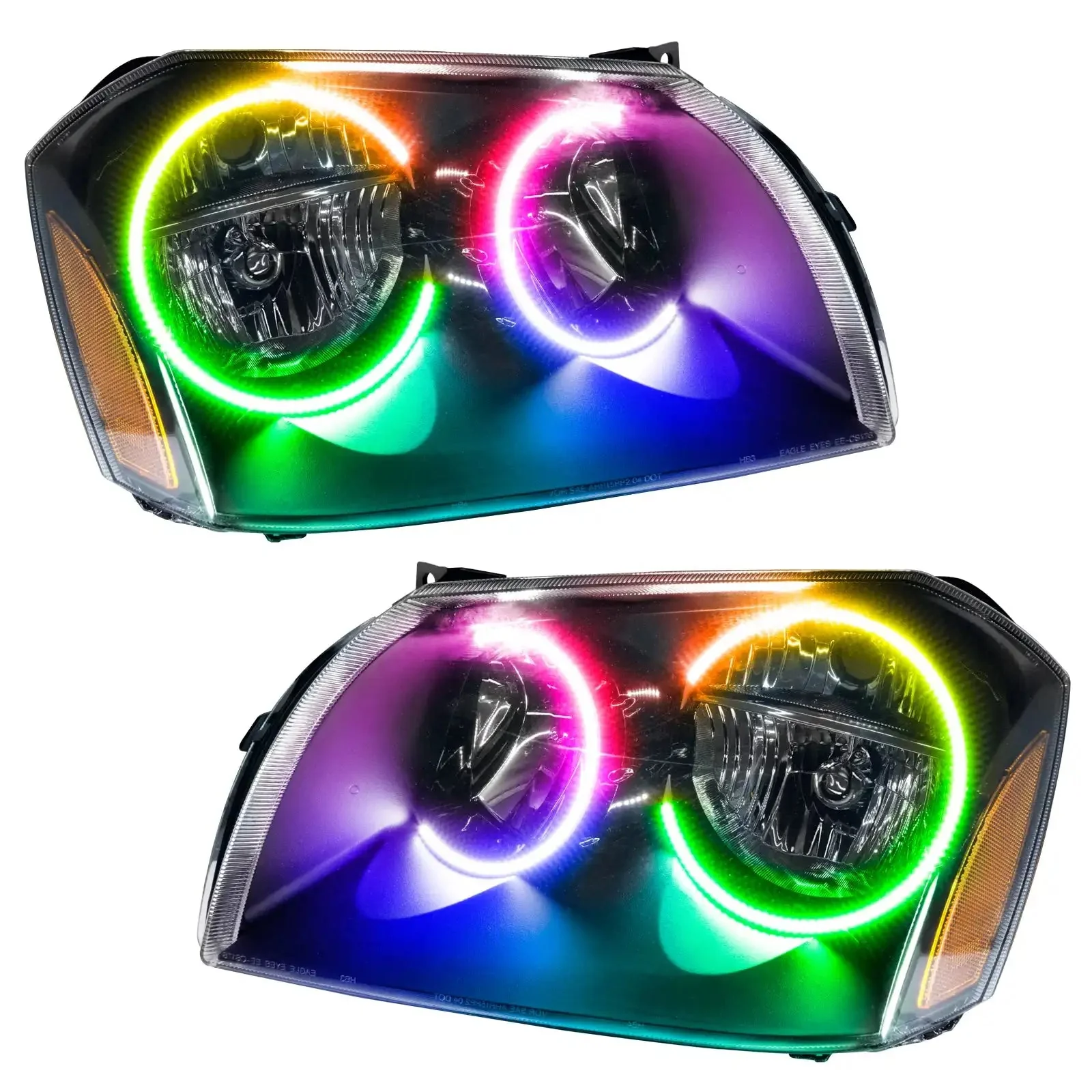 ORACLE Lighting 2005-2007 Dodge Magnum Pre-Assembled Halo Headlights - Black Housing - Image 6