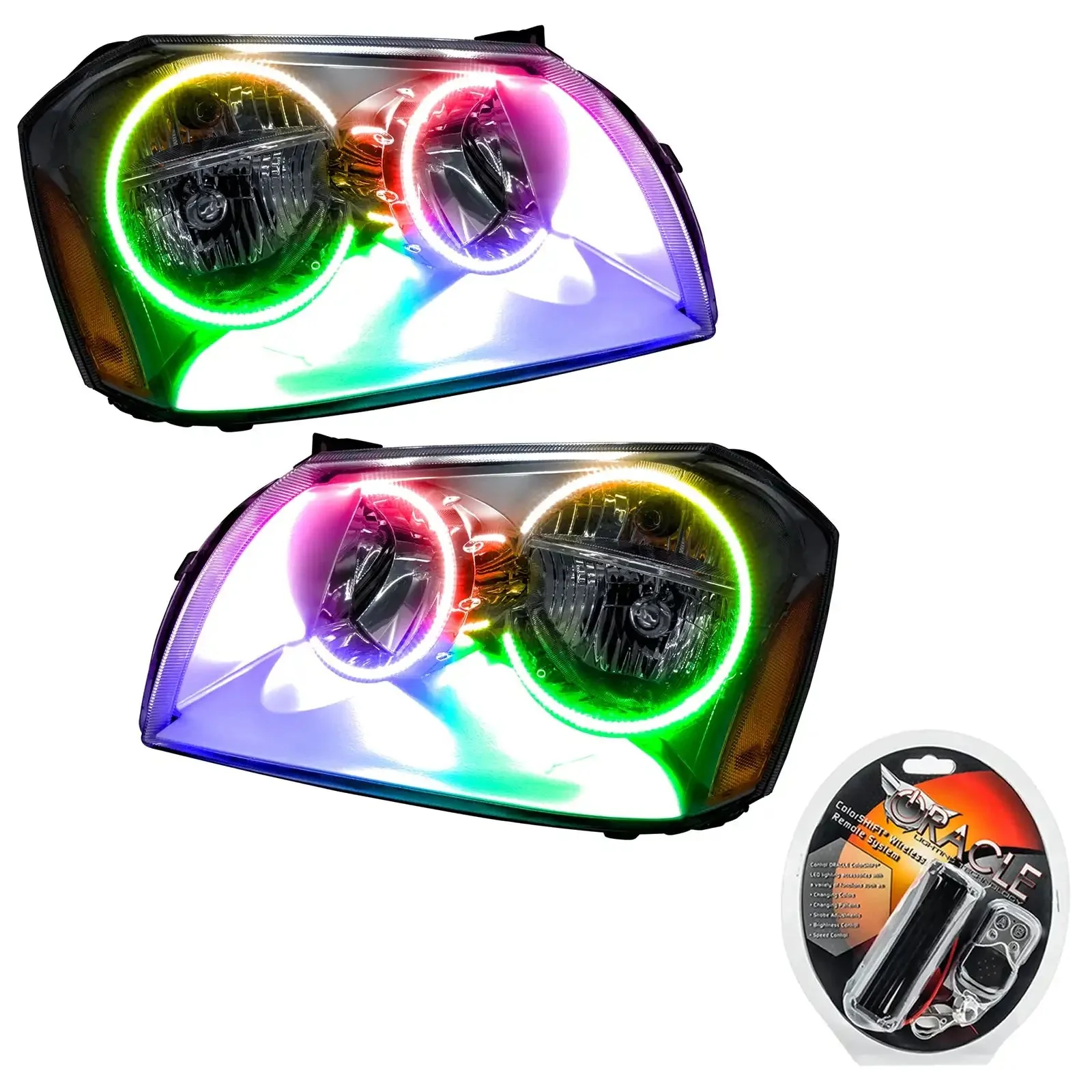 ORACLE Lighting 2005-2007 Dodge Magnum Pre-Assembled Halo Headlights - Chrome Housing - Image 8