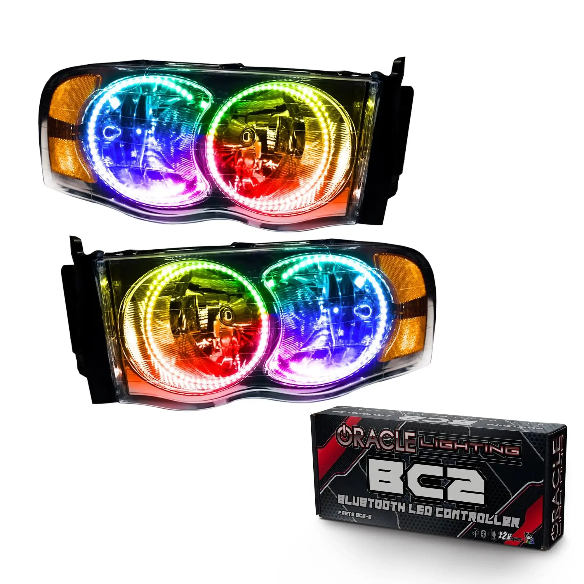 ORACLE Lighting 2002-2005 Dodge Ram Pre-Assembled Halo Headlights - Image 11