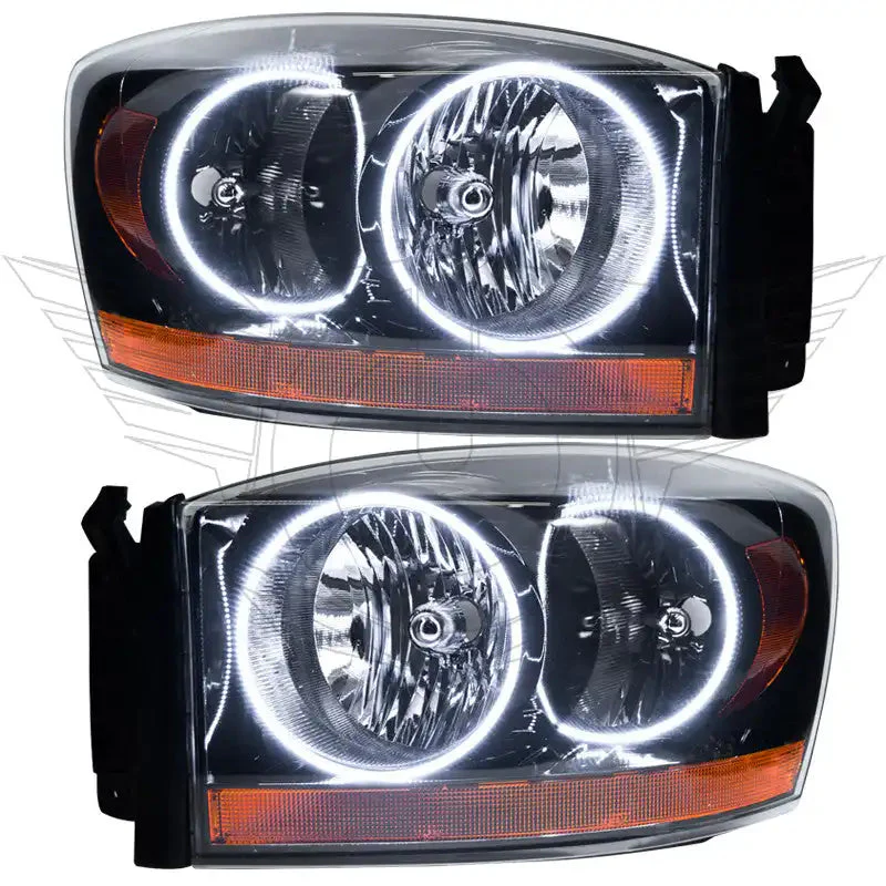 ORACLE Lighting 2006 Dodge Ram Pre-Assembled Halo Headlights - Black - Image 4