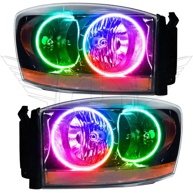 ORACLE Lighting 2006 Dodge Ram Pre-Assembled Halo Headlights - Black - Image 5