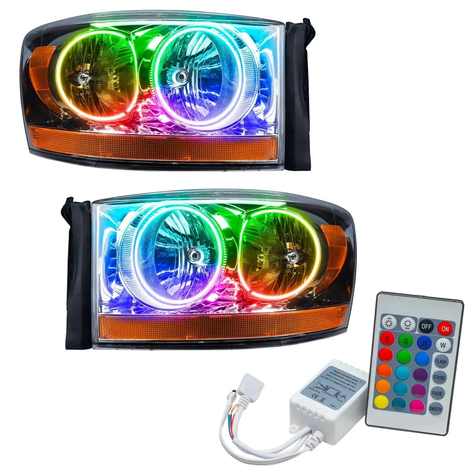 ORACLE Lighting 2006 Dodge Ram Pre-Assembled Halo Headlights - Chrome - Image 4