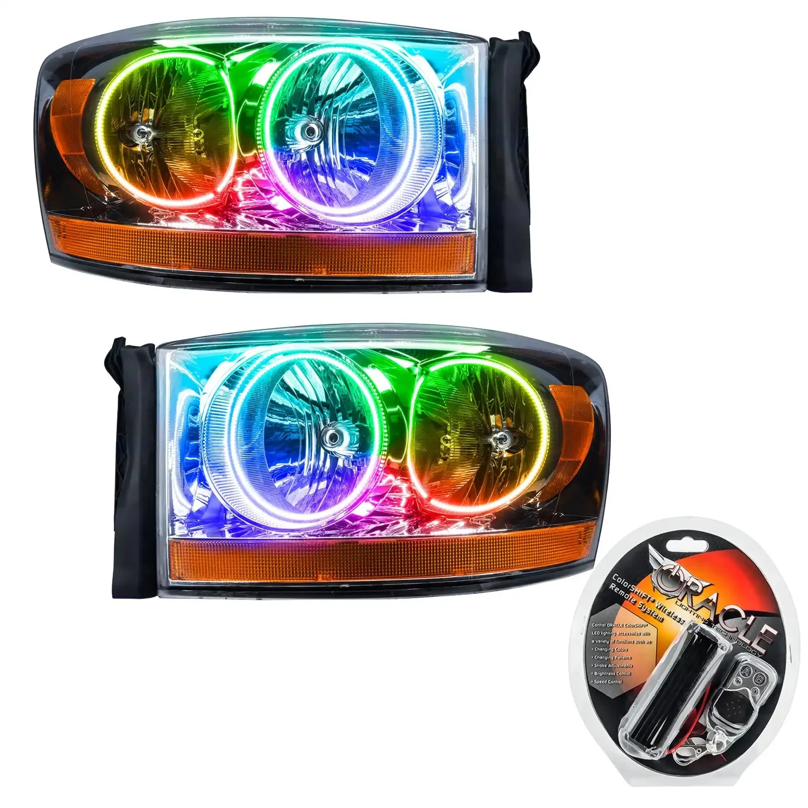 ORACLE Lighting 2006 Dodge Ram Pre-Assembled Halo Headlights - Chrome - Image 5