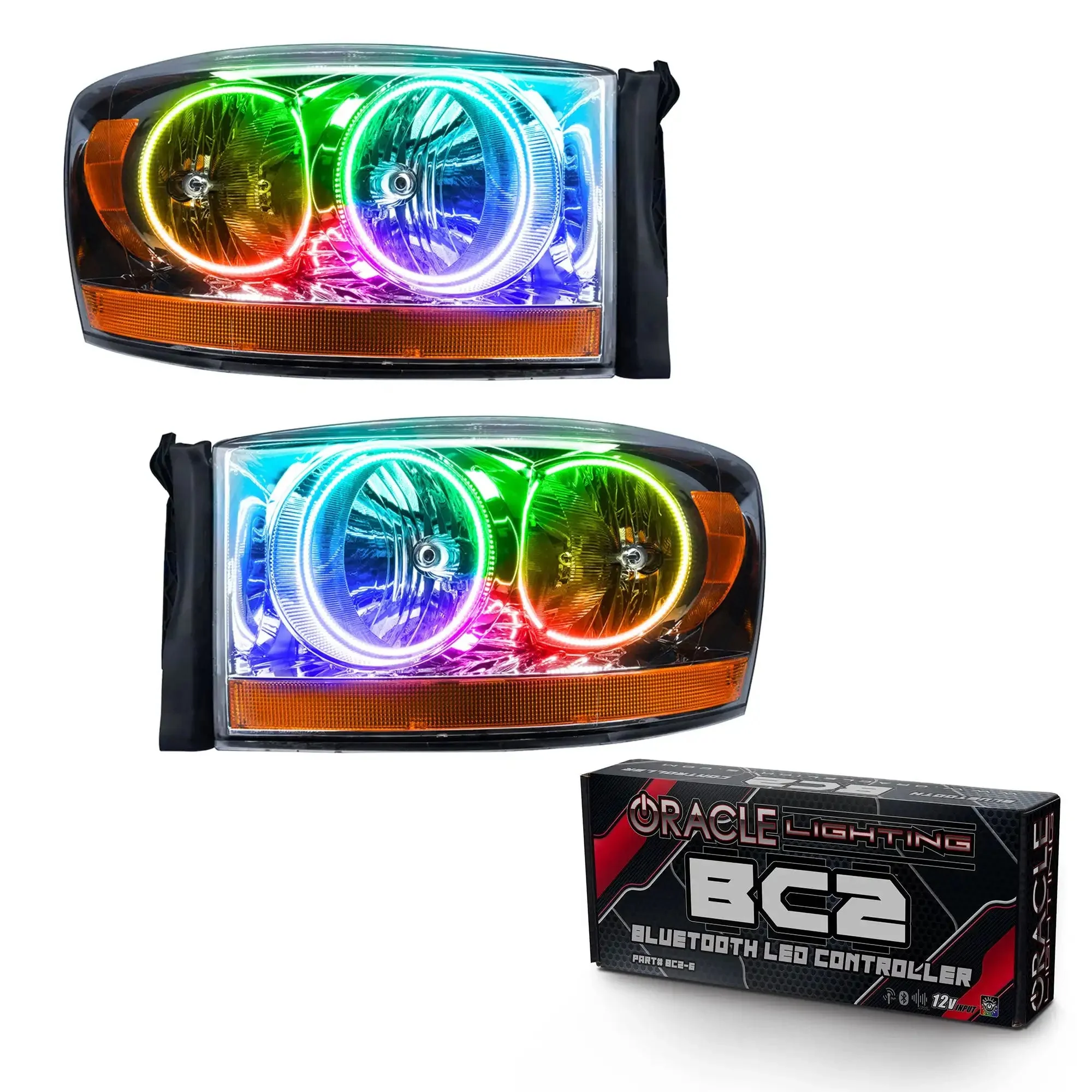 ORACLE Lighting 2006 Dodge Ram Pre-Assembled Halo Headlights - Chrome - Image 7