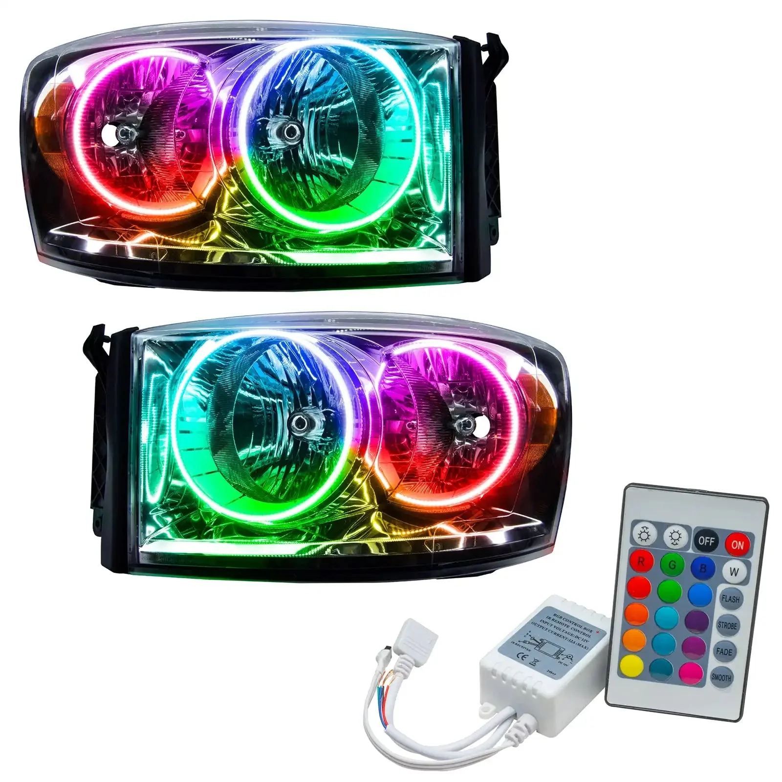 ORACLE Lighting 2007-2008 Dodge Ram Pre-Assembled Halo Headlights - Image 8