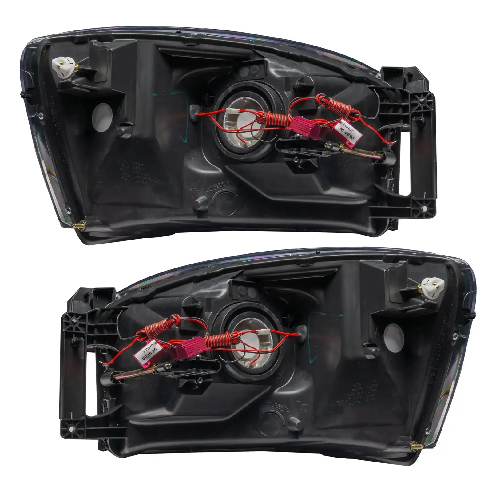ORACLE Lighting 2007-2008 Dodge Ram Pre-Assembled Halo Headlights - Black - Image 10