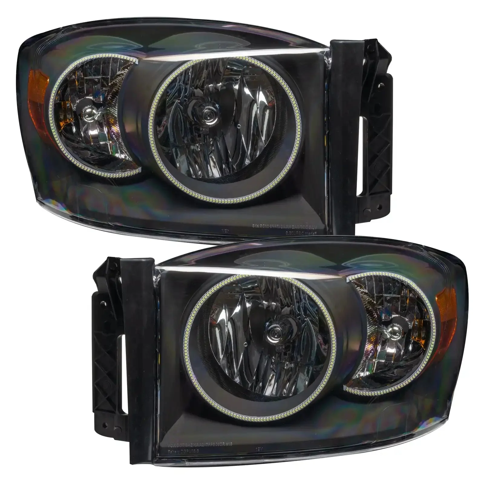ORACLE Lighting 2007-2008 Dodge Ram Pre-Assembled Halo Headlights - Black - Image 8