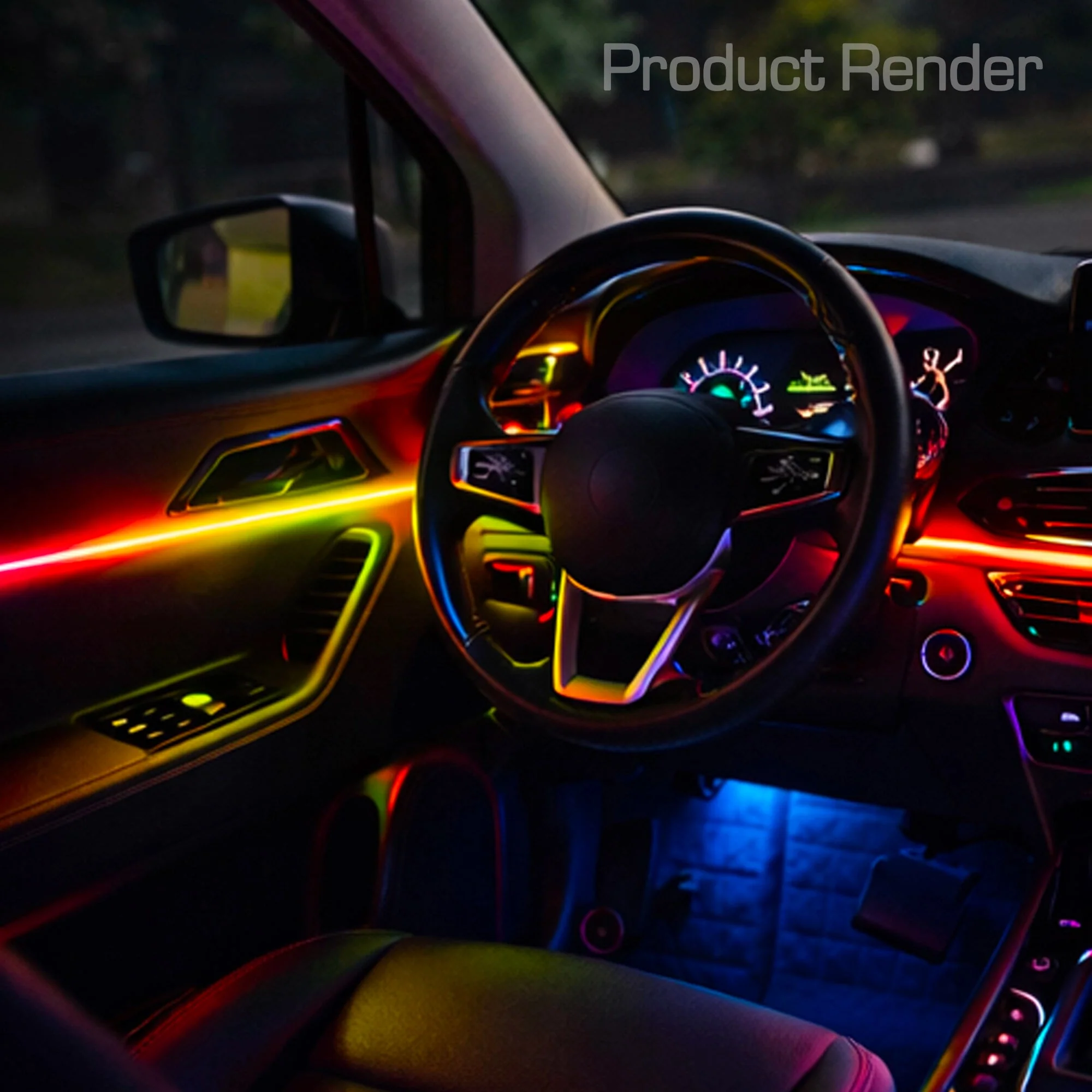Dynamic ColorSHIFT 18-Piece Universal LED Interior Kit - Bluetooth Multi-Zone Lighting - Image 7
