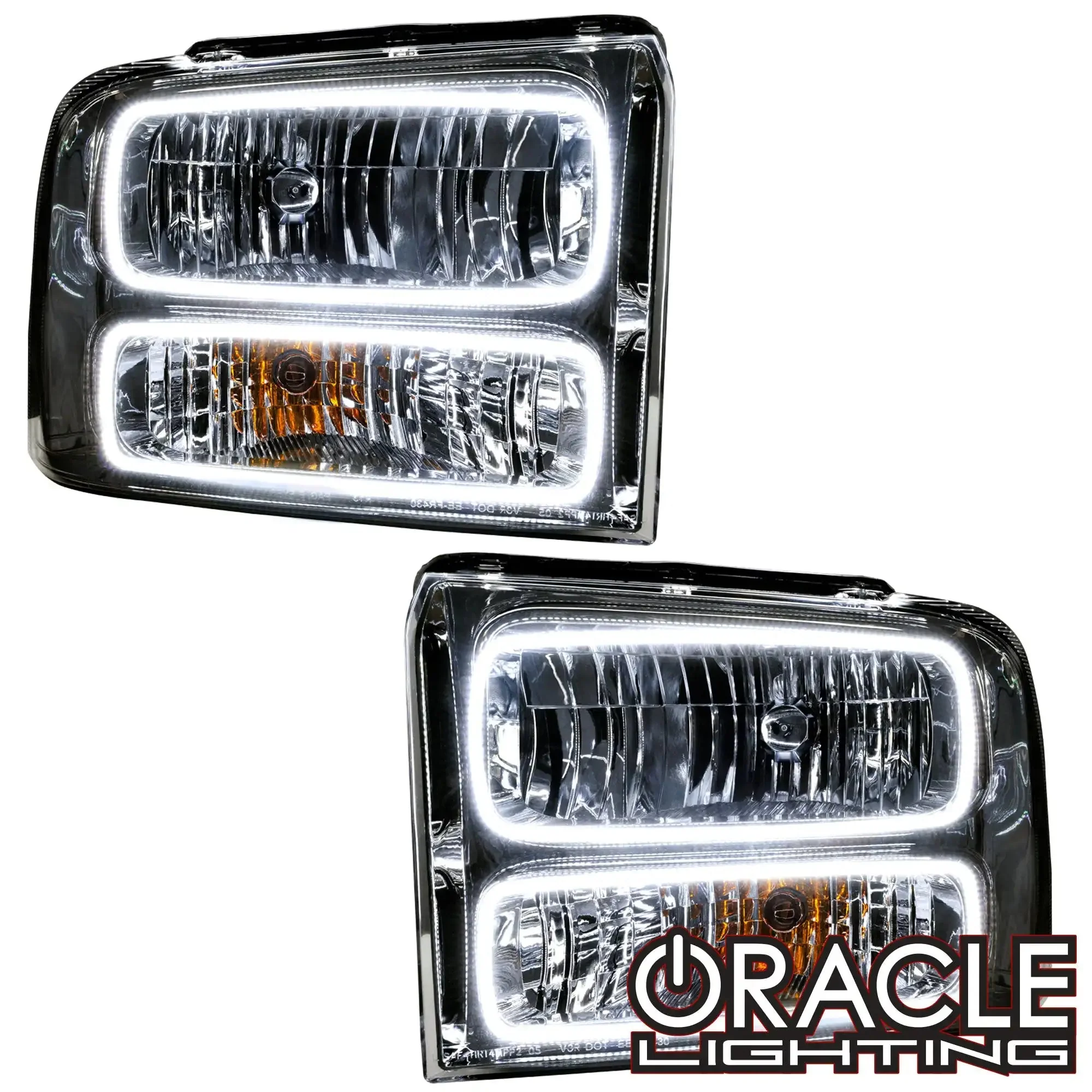 ORACLE Lighting 2005 Ford Excursion Pre-Assembled Halo Headlights - Chrome Housing