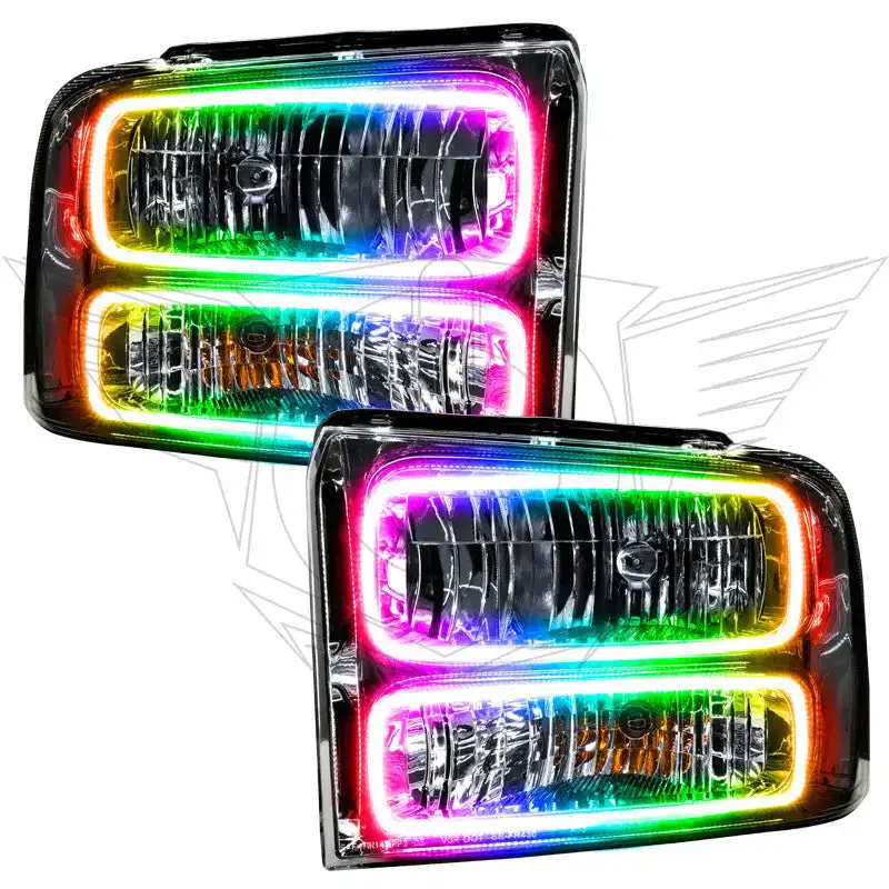 ORACLE Lighting 2005 Ford Excursion Pre-Assembled Halo Headlights - Chrome Housing - Image 7