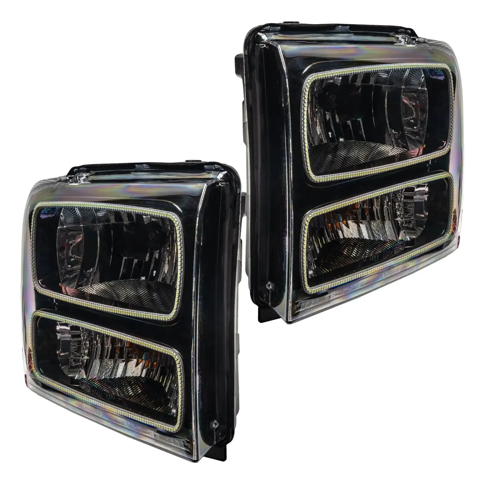 ORACLE Lighting 2005 Ford Excursion Pre-Assembled Halo Headlights - Black Housing - Image 3