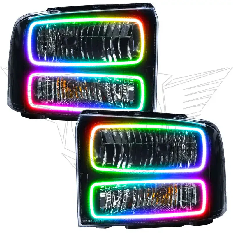 ORACLE Lighting 2005 Ford Excursion Pre-Assembled Halo Headlights - Black Housing - Image 7