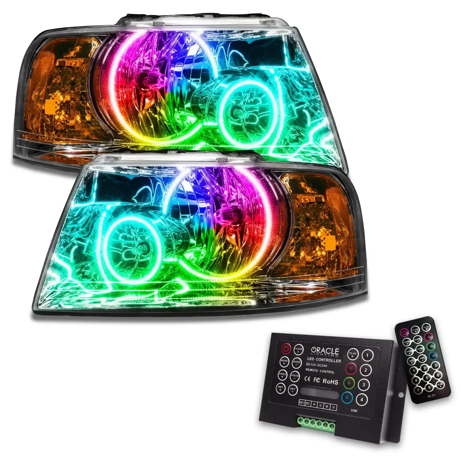 ORACLE Lighting 2003-2006 Ford Expedition Pre-Assembled Headlights - Chrome - Image 6
