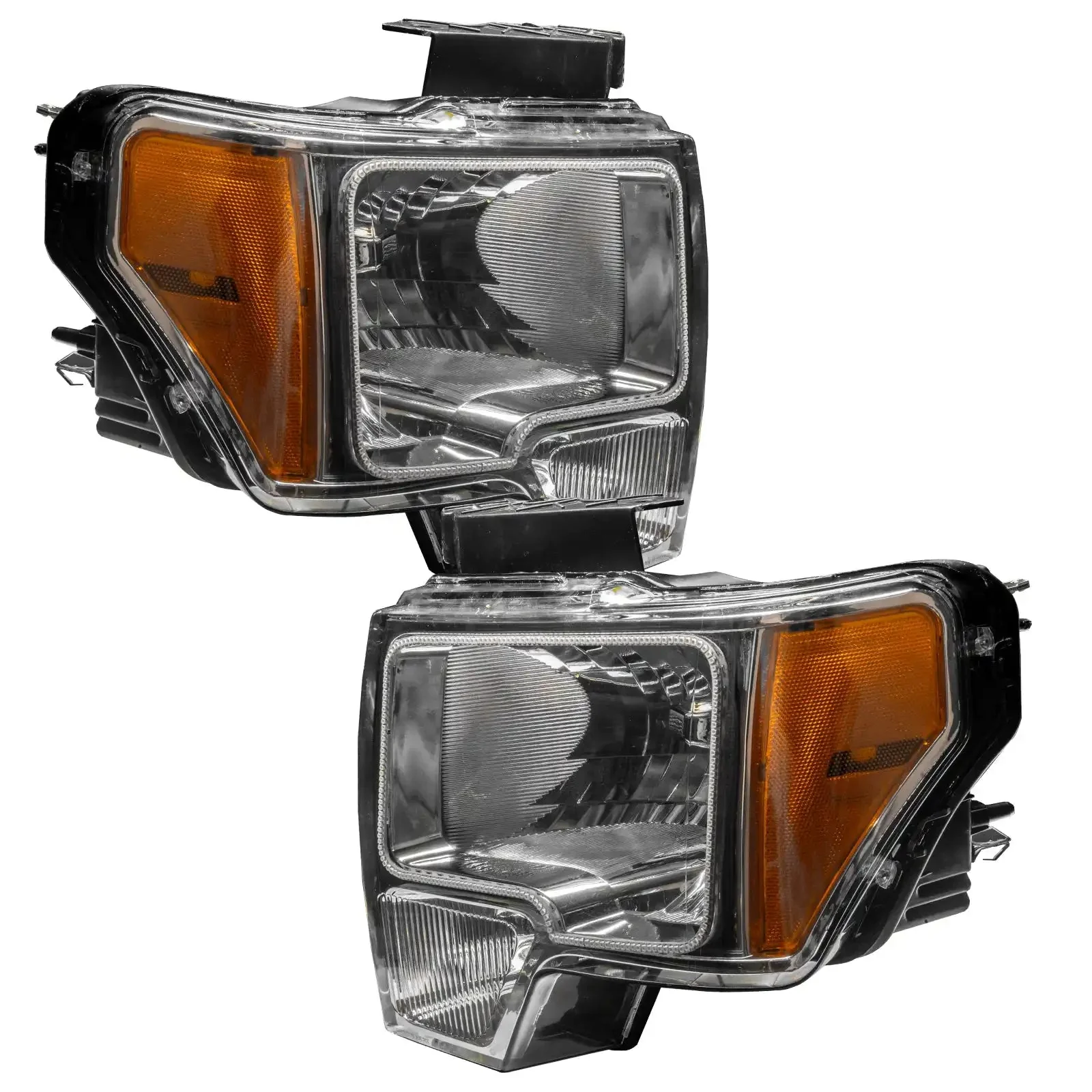 ORACLE Lighting 2009-2014 Ford F-150 Pre-Assembled Halo Headlights - Non HID - Chrome Housing - Image 3