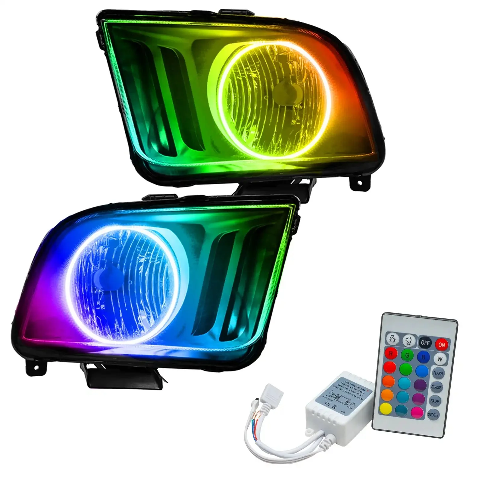 ORACLE Lighting 2005-2009 Ford Mustang  Pre-Assembled Headlights - Black - Image 8