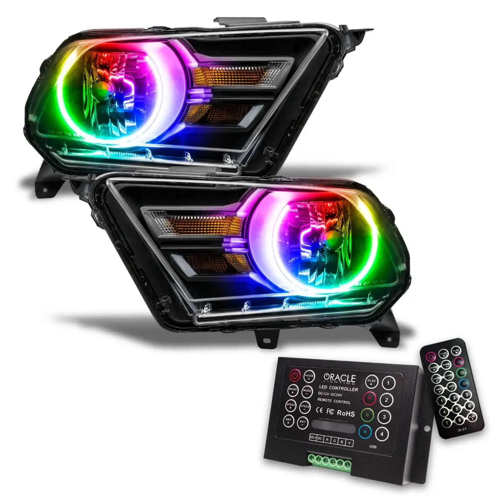 ORACLE Lighting 2010-2014 Ford Mustang Pre-Assembled Headlights (Non-HID) - Image 13