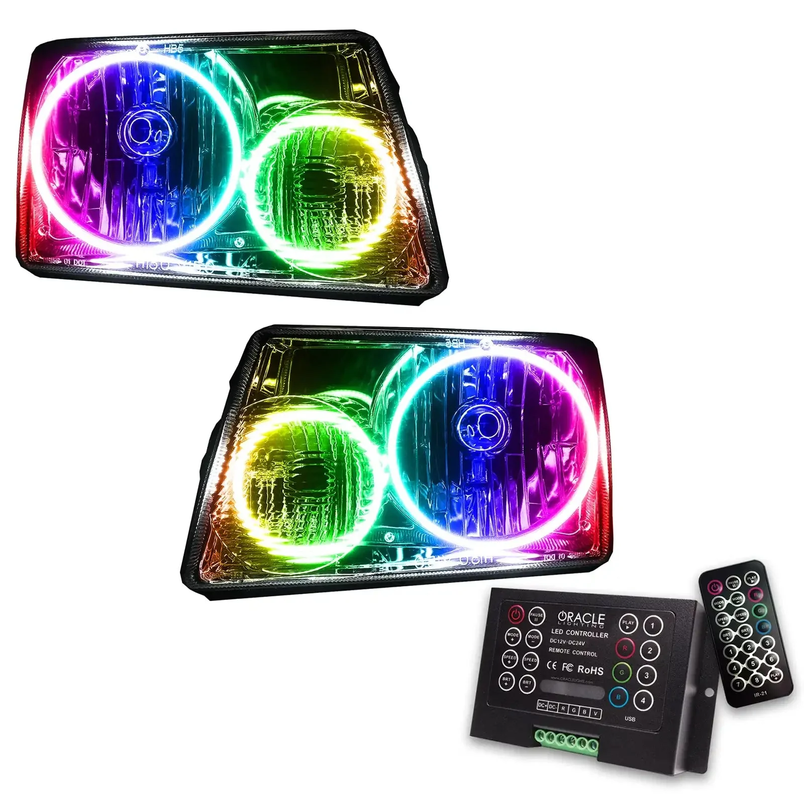 ORACLE Lighting 2001-2011 Ford Ranger Pre-Assembled Halo Headlights - Image 7