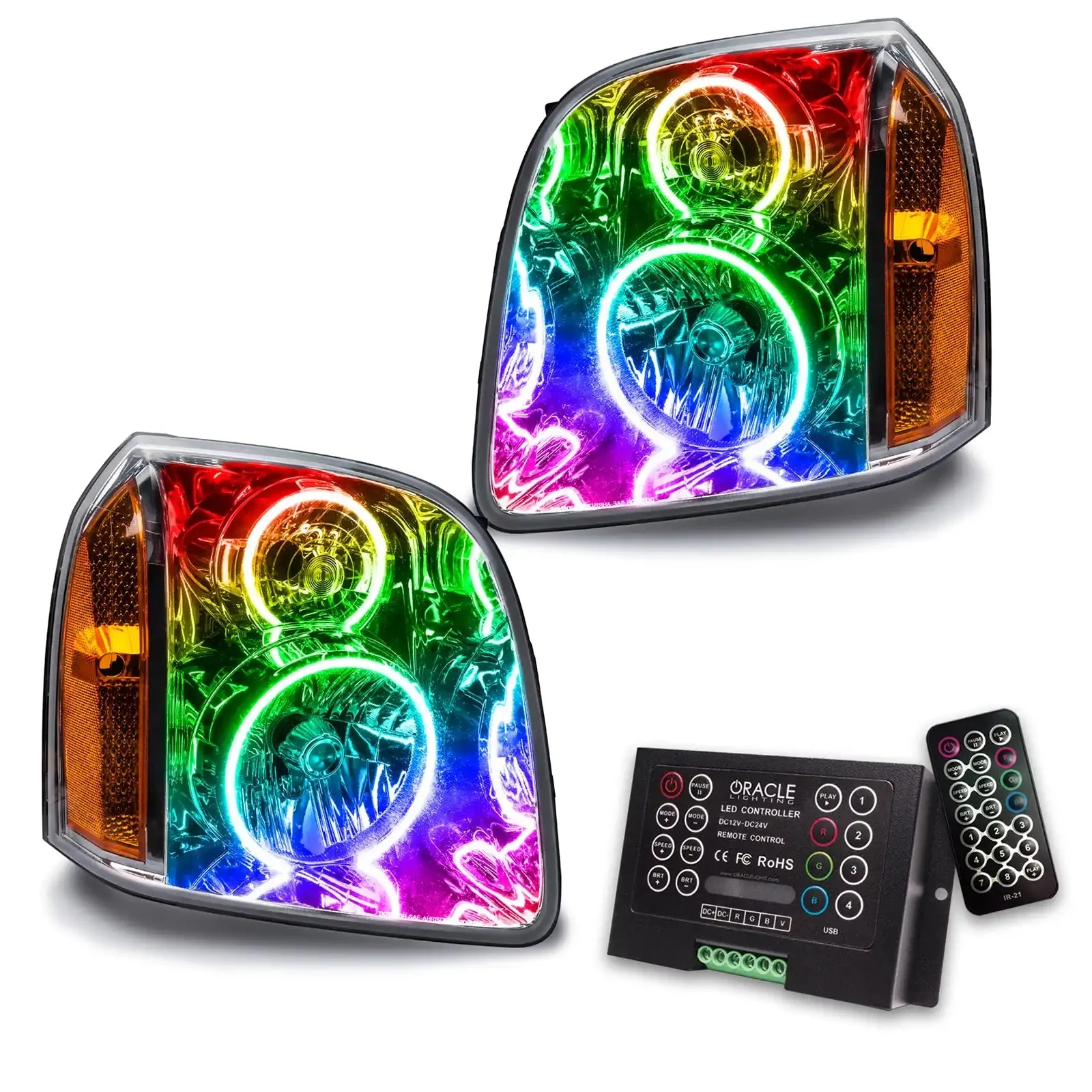 ORACLE Lighting 2007-2014 GMC Yukon Pre-Assembled Halo Headlights - Image 10