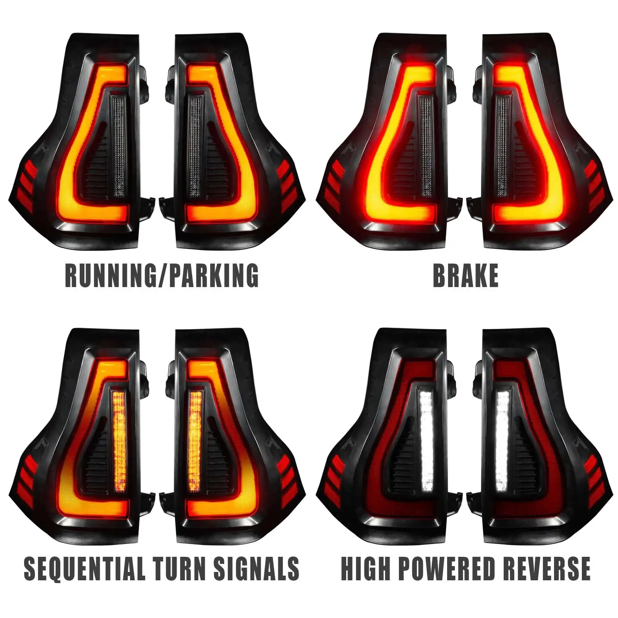 Flush Mount LED Tail Lights 2010-2023 Lexus GX460 Toyota Prado Sequential Lensless - Image 7