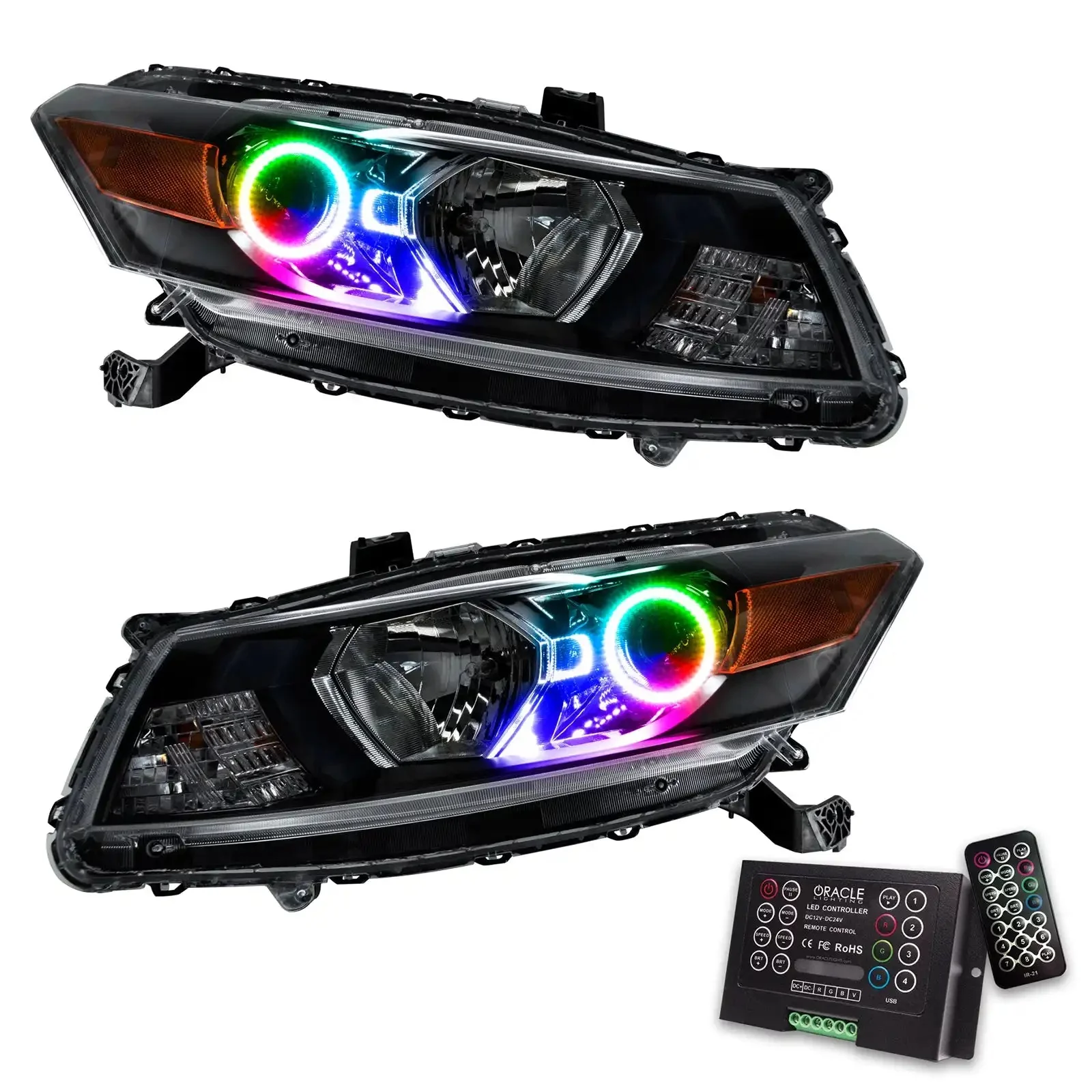 ORACLE Lighting 2008-2012 Honda Accord Coupe Pre-Assembled Halo Headlights - Image 11