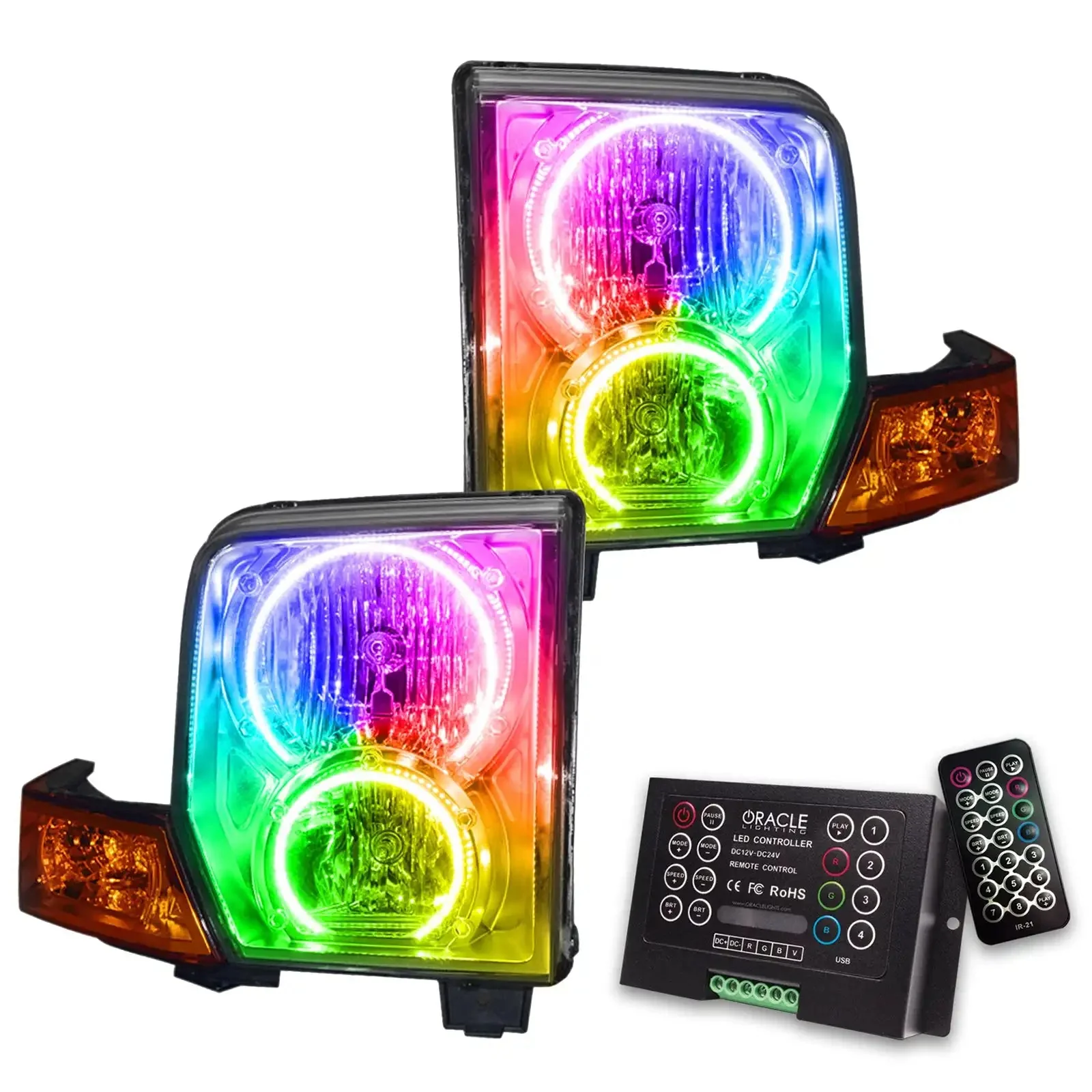 ORACLE Lighting 2006-2010 Jeep Commander Pre-Assembled Halo Headlights - Image 10