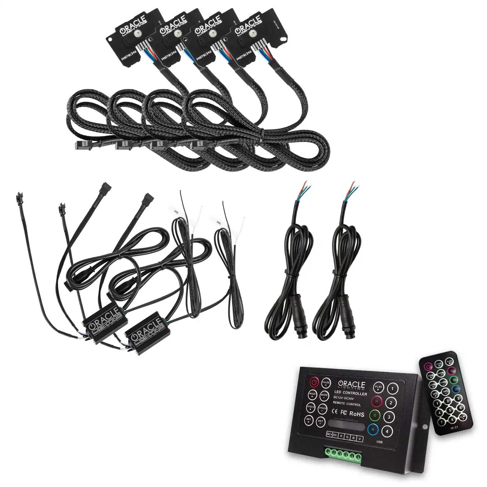 ORACLE Lighting Jeep Wrangler JL ColorSHIFT RGB+W Headlight DRL Upgrade Kit - Image 25