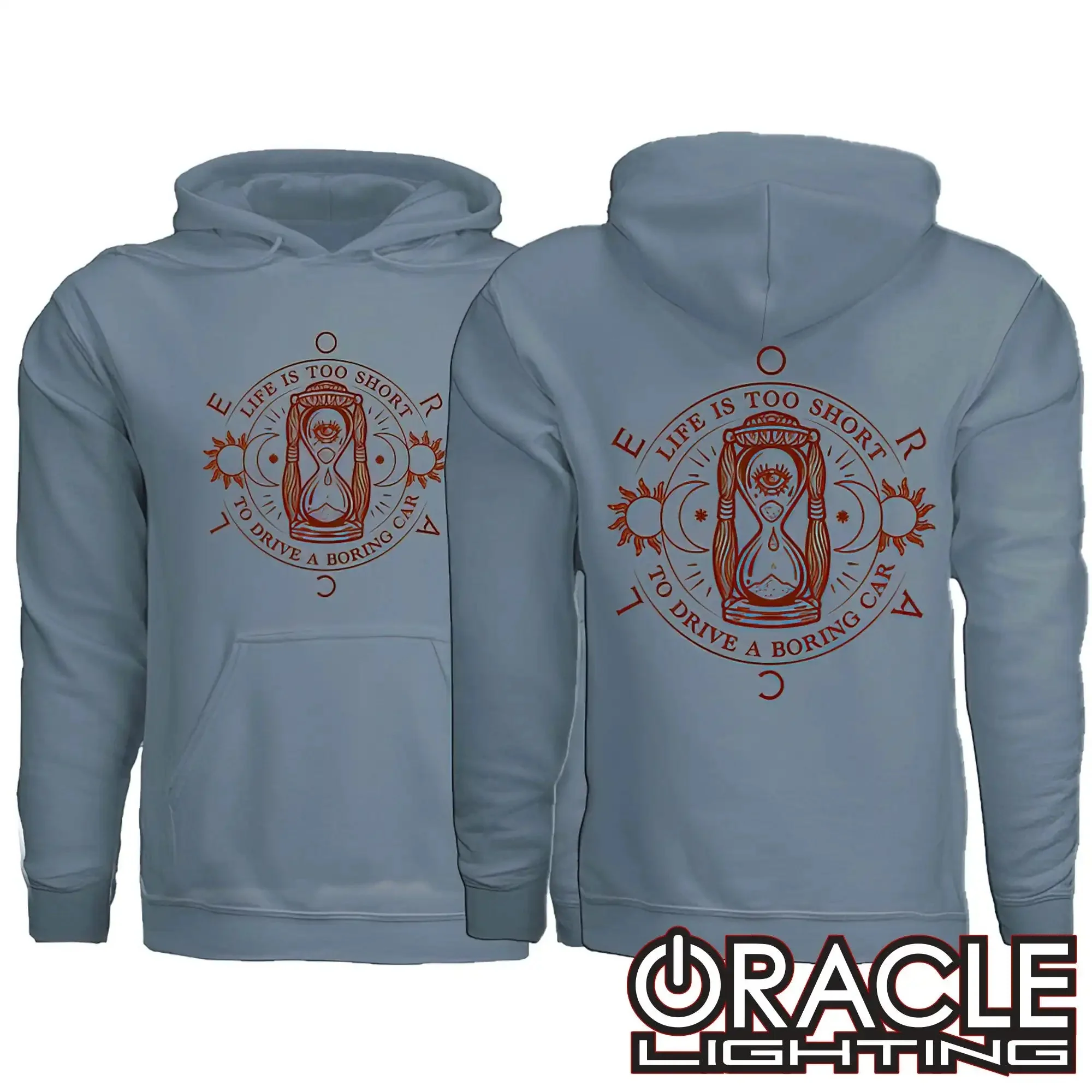 ORACLE Lighting "Life is Too Short" Hooded Sweatshirt - Slate Blue