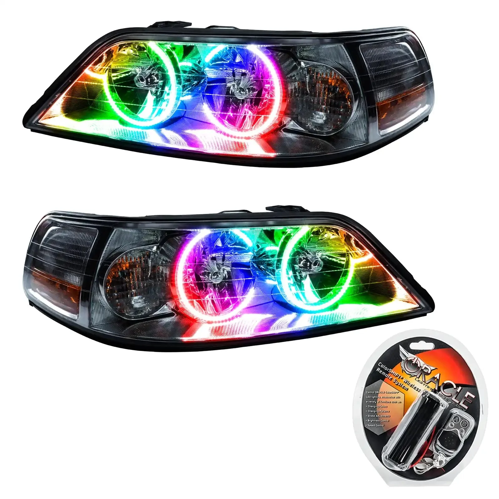 ORACLE Lighting 2005-2011 Lincoln Town Car Pre-Assembled Halo Headlights - Non HID - Image 12
