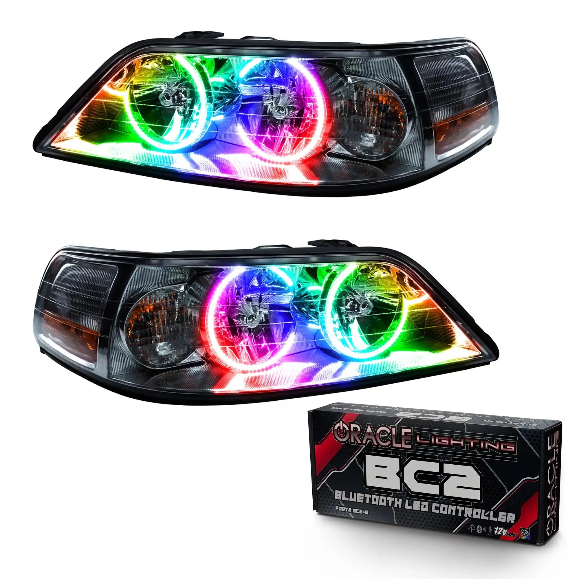 ORACLE Lighting 2005-2011 Lincoln Town Car Pre-Assembled Halo Headlights - Non HID - Image 14