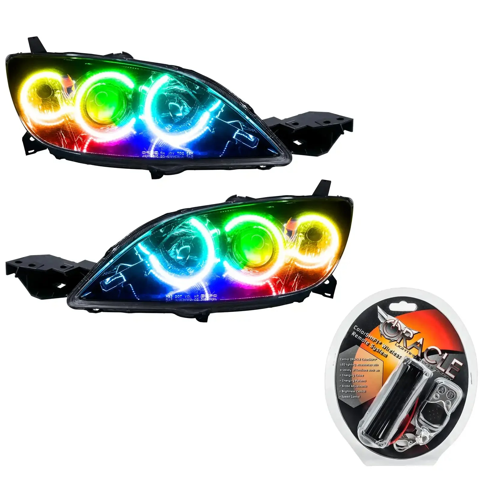 ORACLE Lighting 2004-2009 Mazda 3 Pre-Assembled Halo Headlights - Hatchback/Halogen Style - Image 10