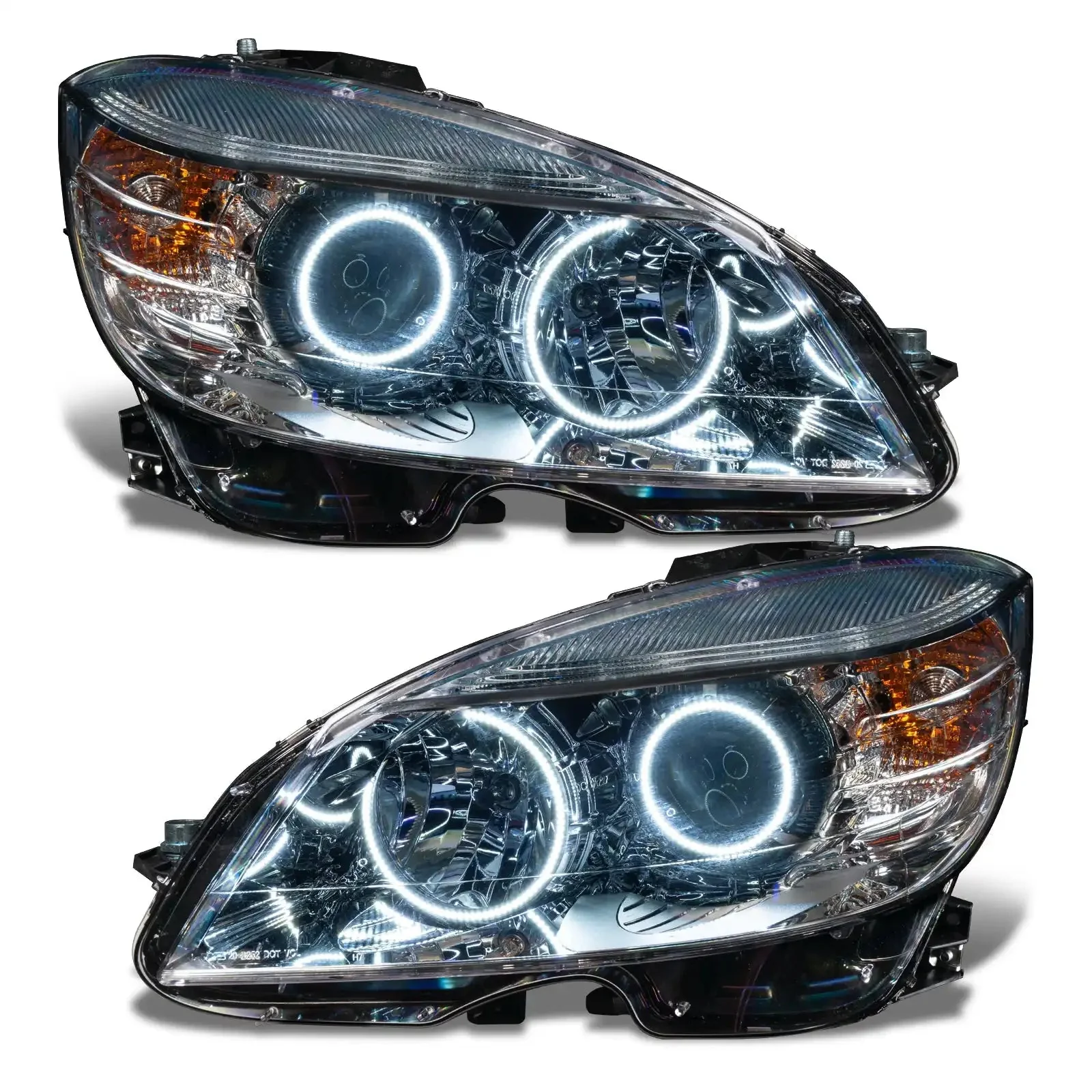 ORACLE Lighting 2008-2011 Mercedes Benz C-Class Pre-Assembled Headlights-Chrome-HALOGEN - Image 2