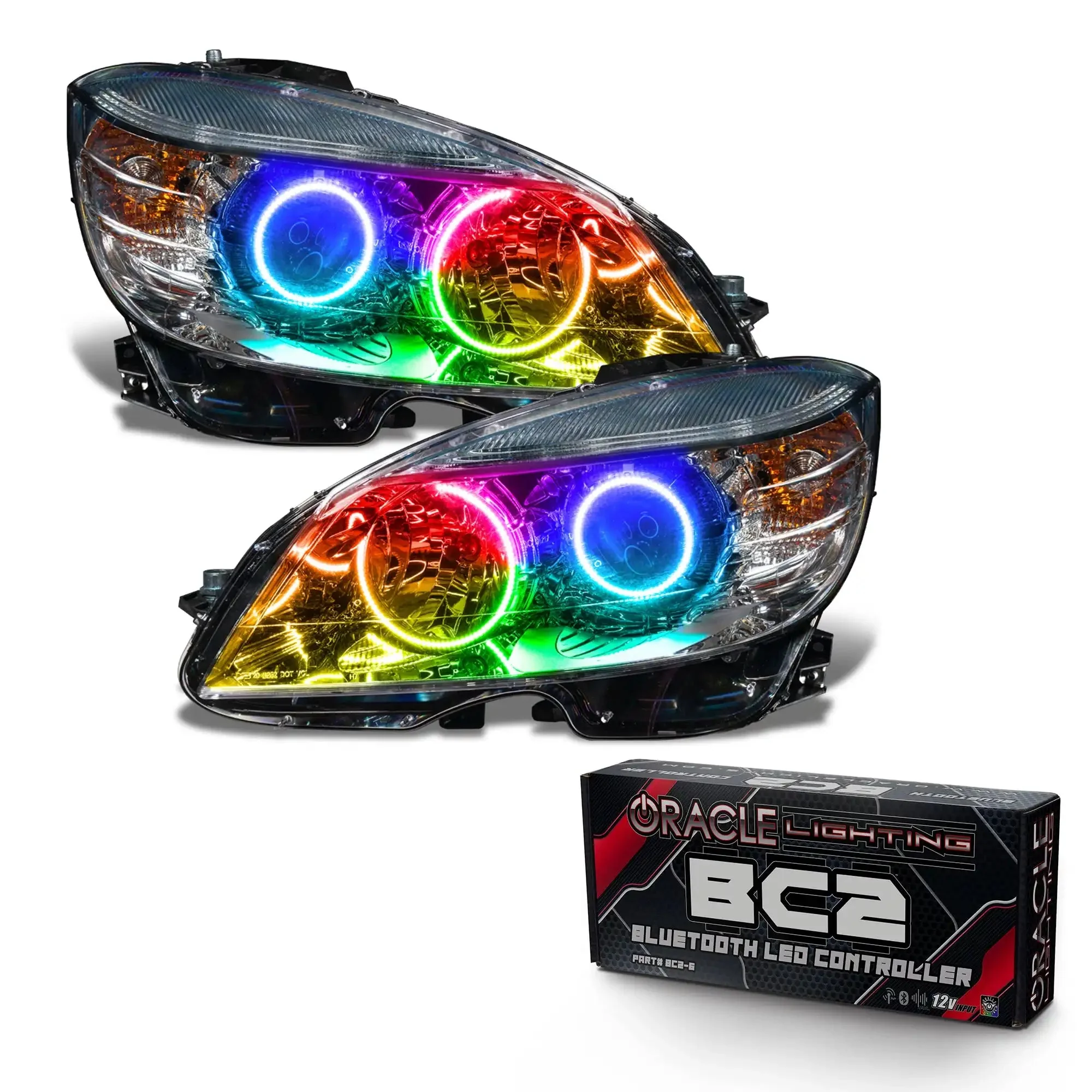 ORACLE Lighting 2008-2011 Mercedes Benz C-Class Pre-Assembled Headlights-Chrome-HALOGEN - Image 7