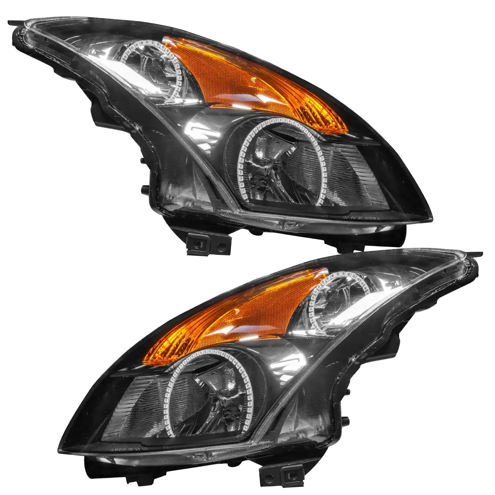 ORACLE Lighting 2007-2009 Nissan Altima Sedan Pre-Assembled Halo Headlights - Black Housing (Halogen) - Image 3