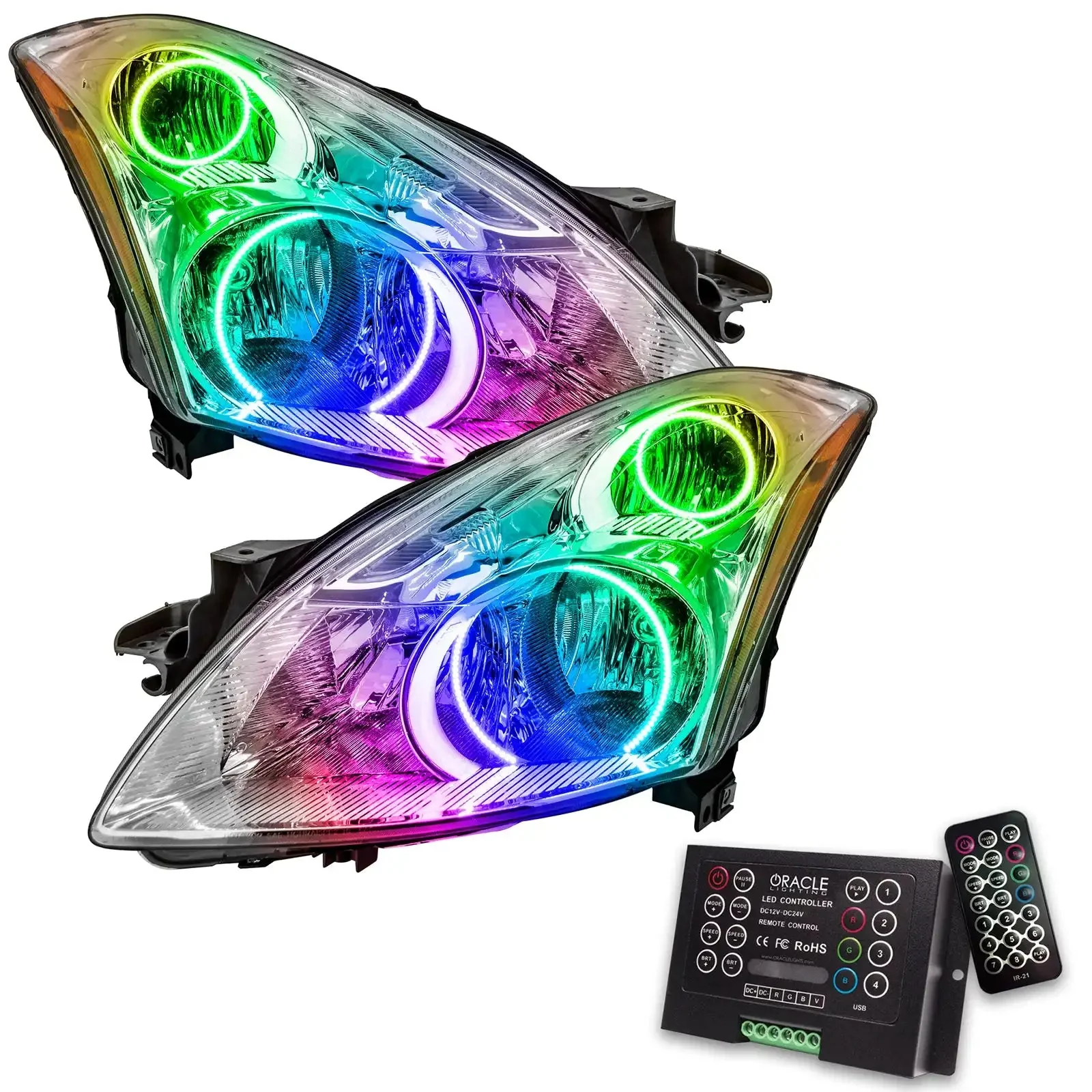ORACLE Lighting 2010-2012 Nissan Altima Sedan Pre-Assembled LED Halo Headlights - Image 7