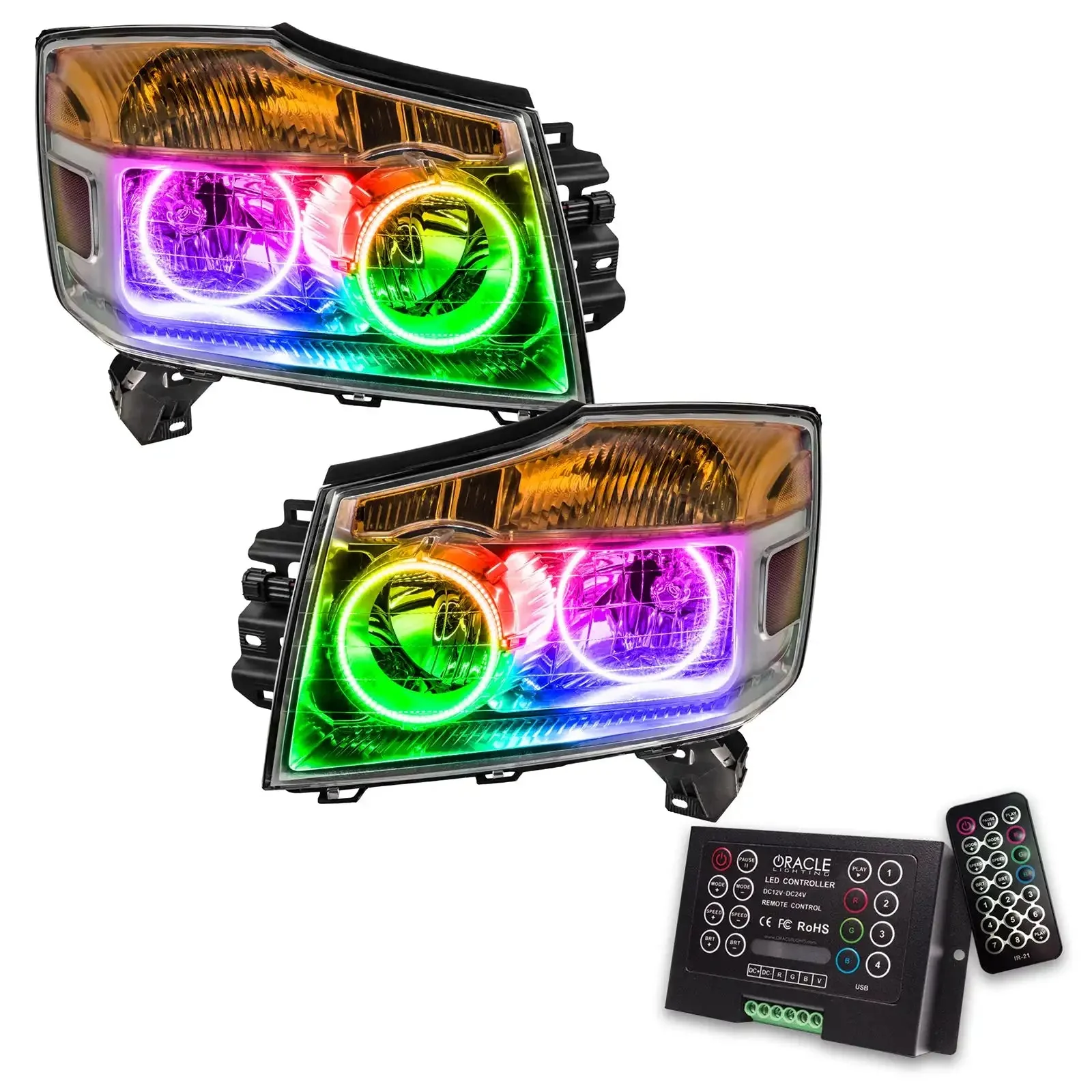 ORACLE Lighting 2008-2015 Nissan Armada Pre-Assembled Halo Headlights - Image 11