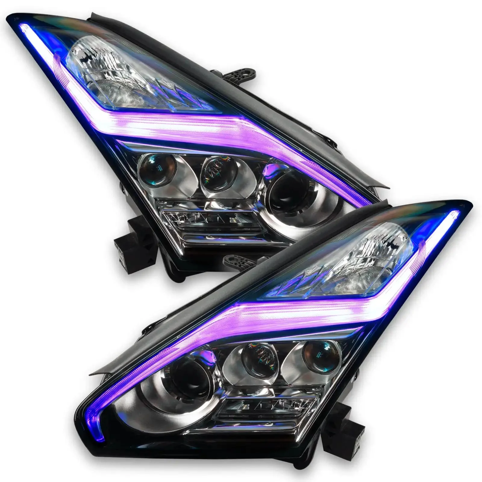 ORACLE Lighting 2015-2024 Nissan GT-R ColorSHIFT "Lightning Bolt" RGB+W Headlight DRL Upgrade Kit - Image 14
