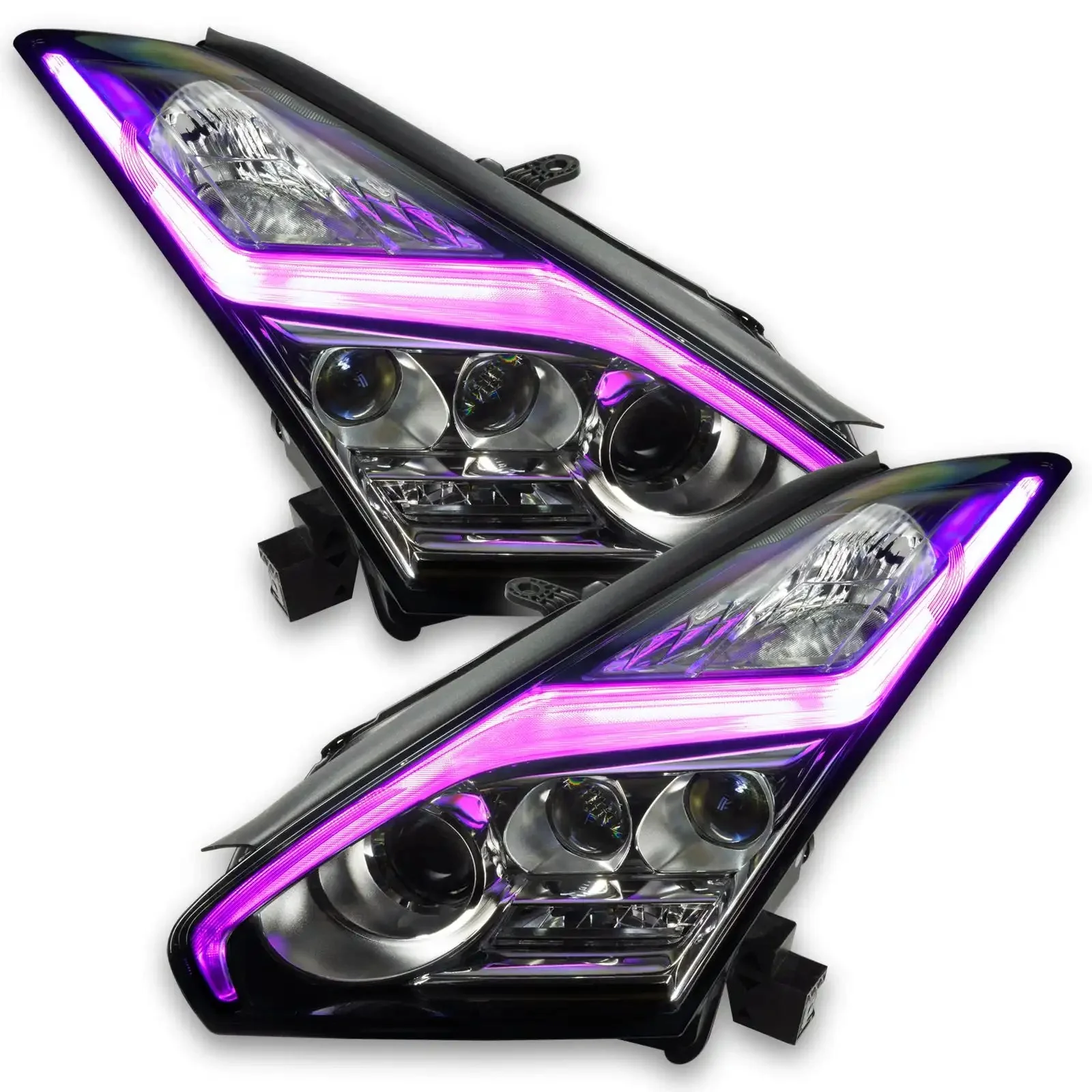 ORACLE Lighting 2015-2024 Nissan GT-R ColorSHIFT "Lightning Bolt" RGB+W Headlight DRL Upgrade Kit - Image 15