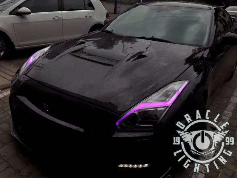 ORACLE Lighting 2015-2024 Nissan GT-R ColorSHIFT "Lightning Bolt" RGB+W Headlight DRL Upgrade Kit - Image 20