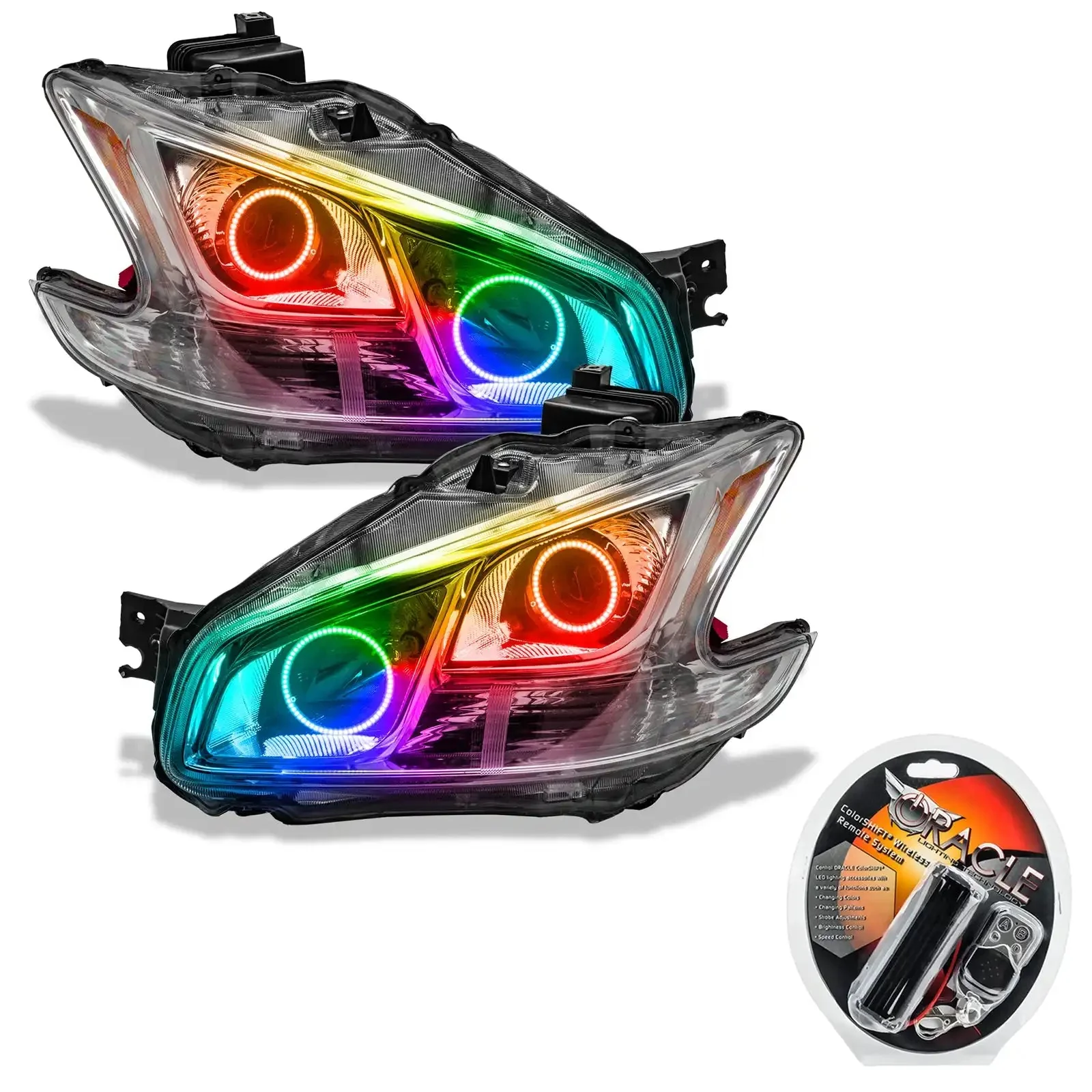 ORACLE Lighting 2009-2014 Nissan Maxima Pre-Assembled Halo Headlights-Non HID-CHROME Housing - Image 9