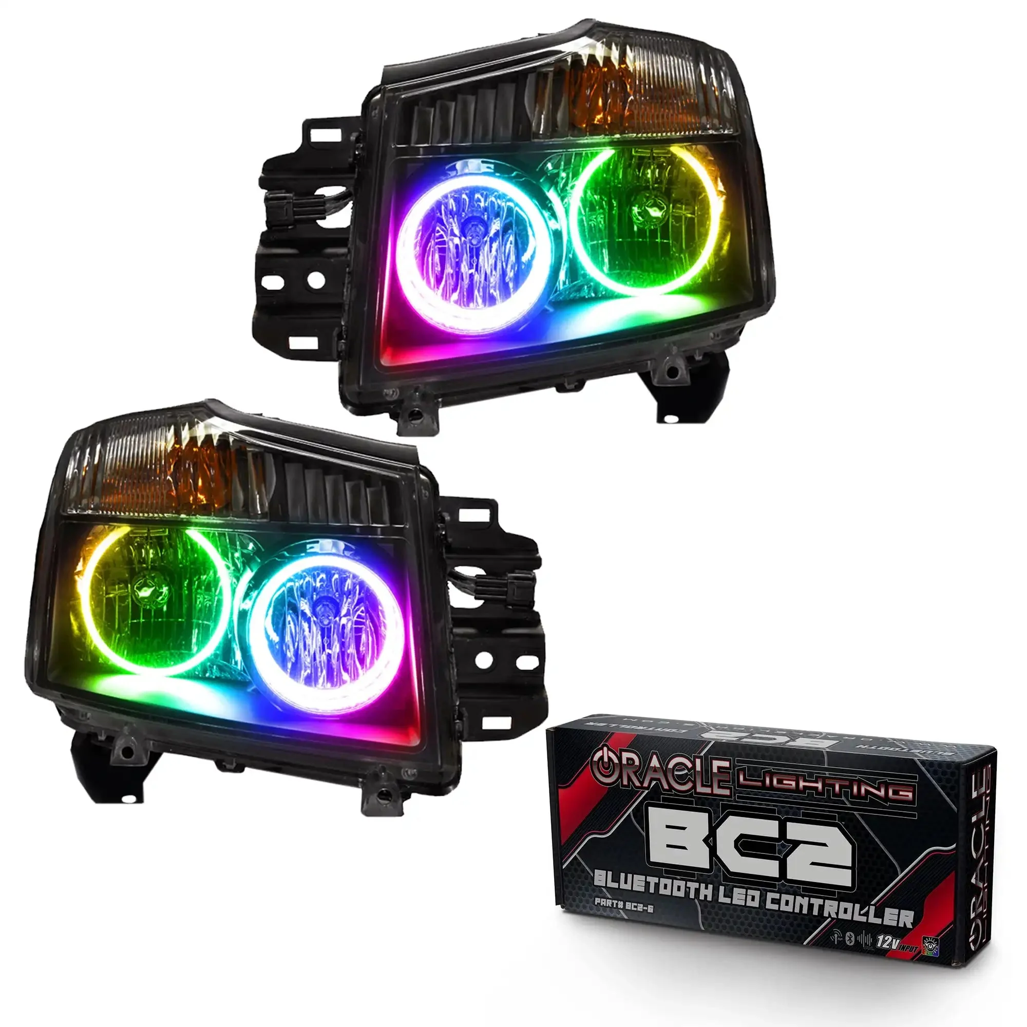 ORACLE Lighting 2008-2015 Nissan Titan Pre-Assembled Halo Headlights - Image 7