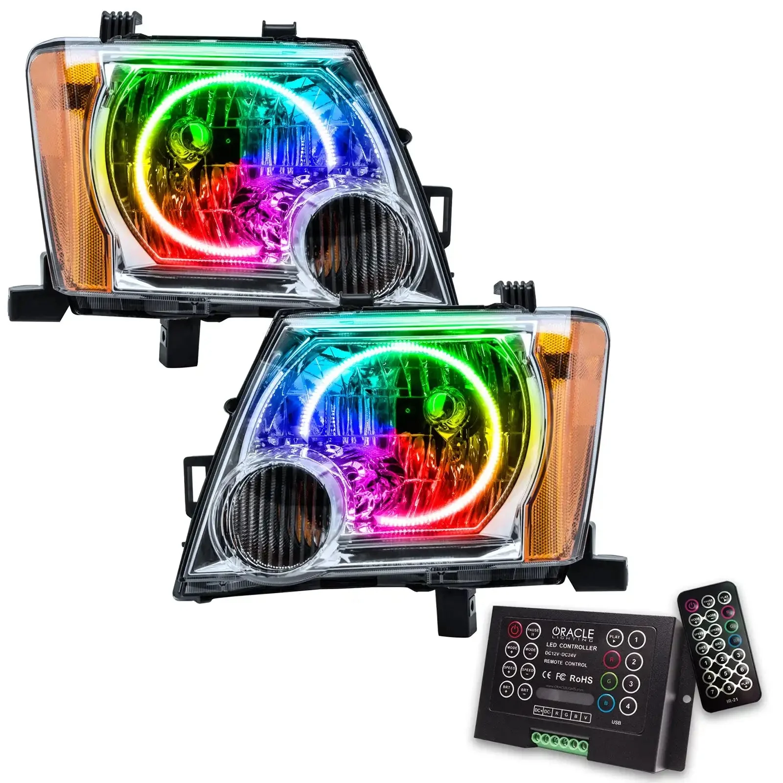 ORACLE Lighting 2005-2014 Nissan Xterra Pre-Assembled LED Halo Headlights - Image 11