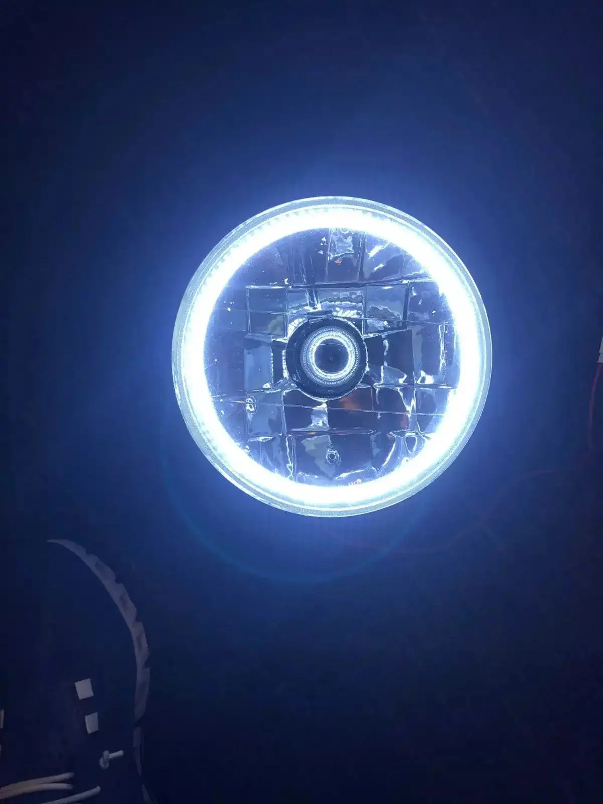 ORACLE 5.75” Sealed Beam Glass Headlight Pre-Installed White Halo PAR46 (single) - Image 2