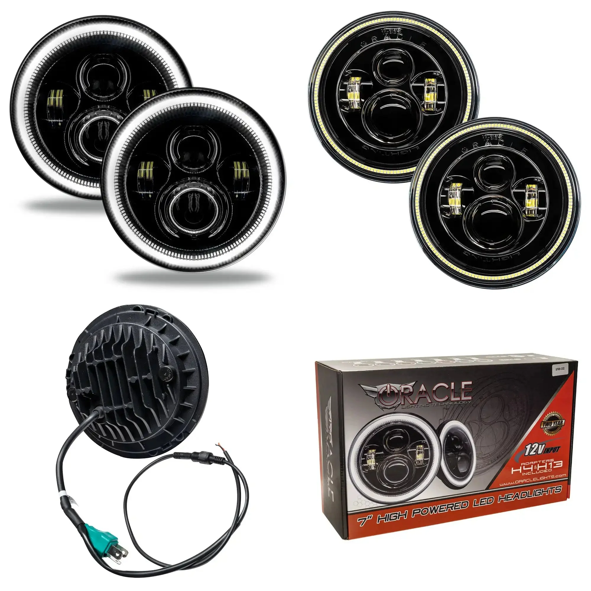 7" High Powered LED Headlights | DOT Certified Sealed Beam Replacement | Jeep Wrangler & Classic Cars - Image 35