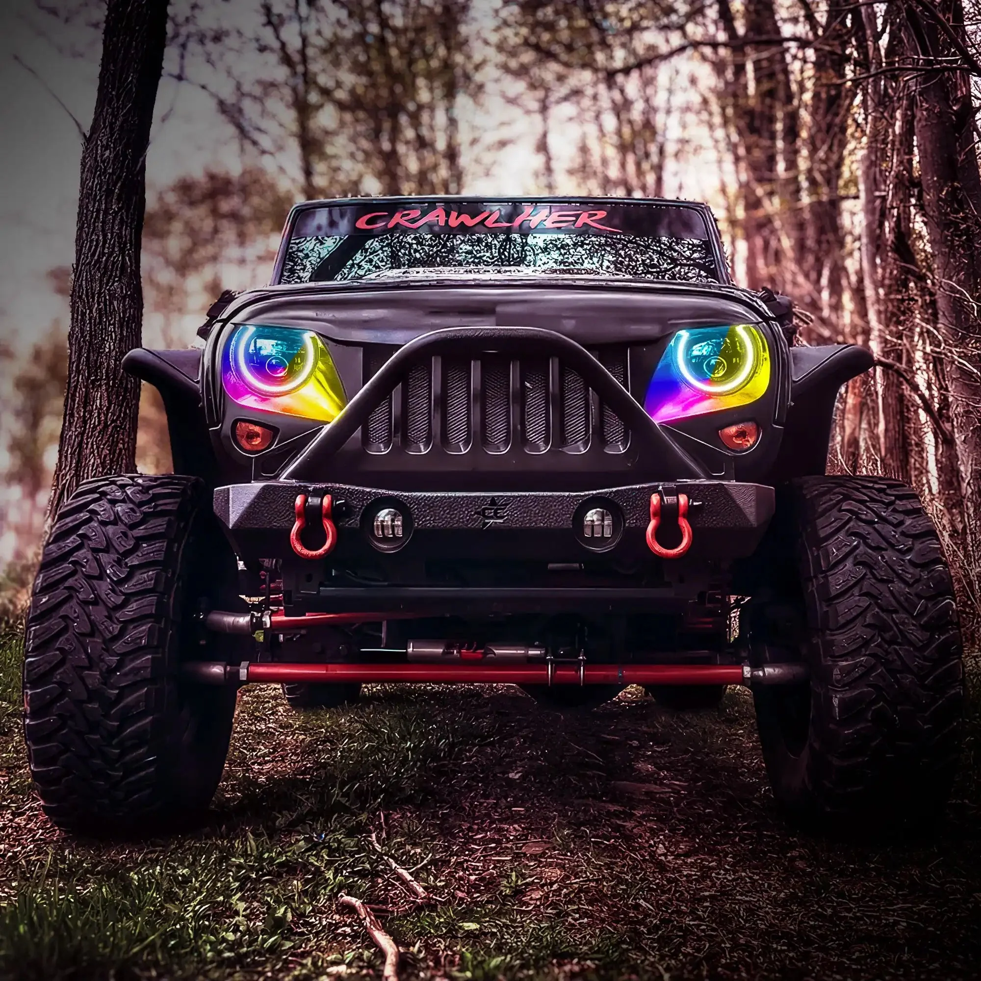 ORACLE Lighting 7" High Powered LED Headlights - Black Bezel - Dynamic ColorSHIFT - Jeep Wrangler JK - Image 15