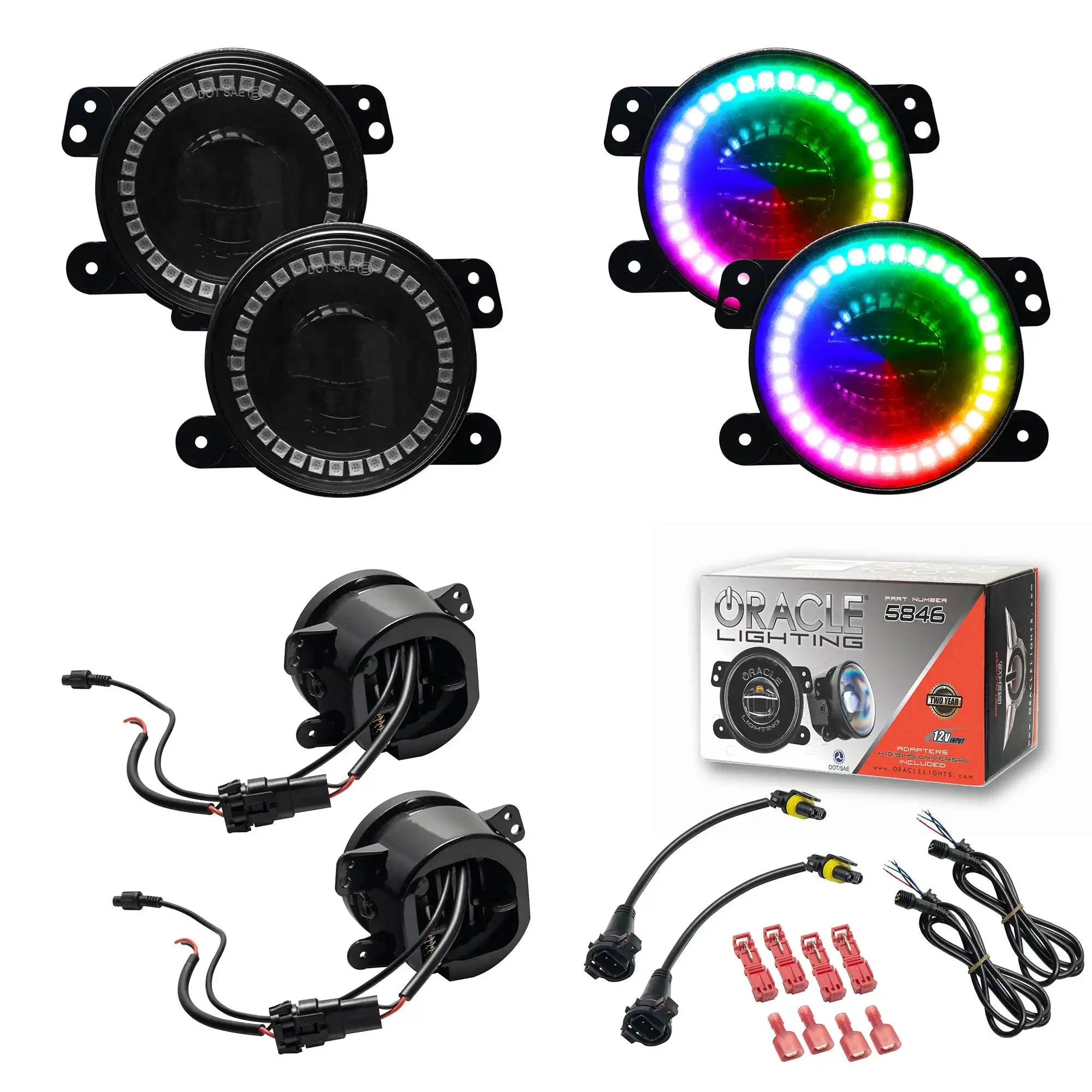 ORACLE Lighting 20W LED Fog Lights for Jeep Wrangler JK/JL & Gladiator JT | High Performance Plug-and-Play - Image 4
