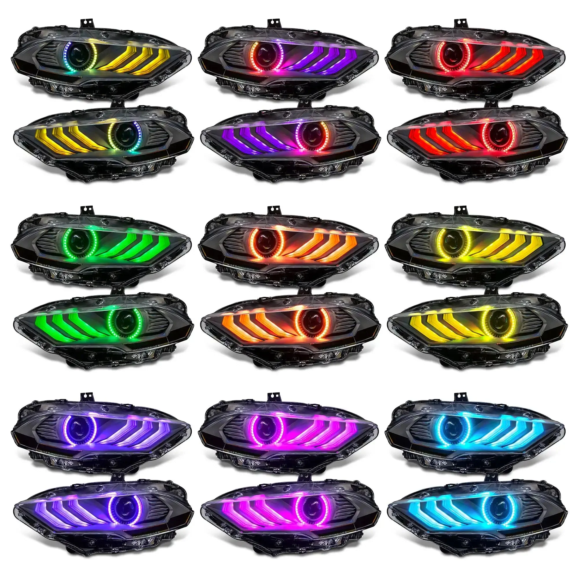 ORACLE Lighting 2018-2023 Ford Mustang "Black Series" Dynamic ColorSHIFT LED Headlights w/ Sequential Turn Signal - Image 28