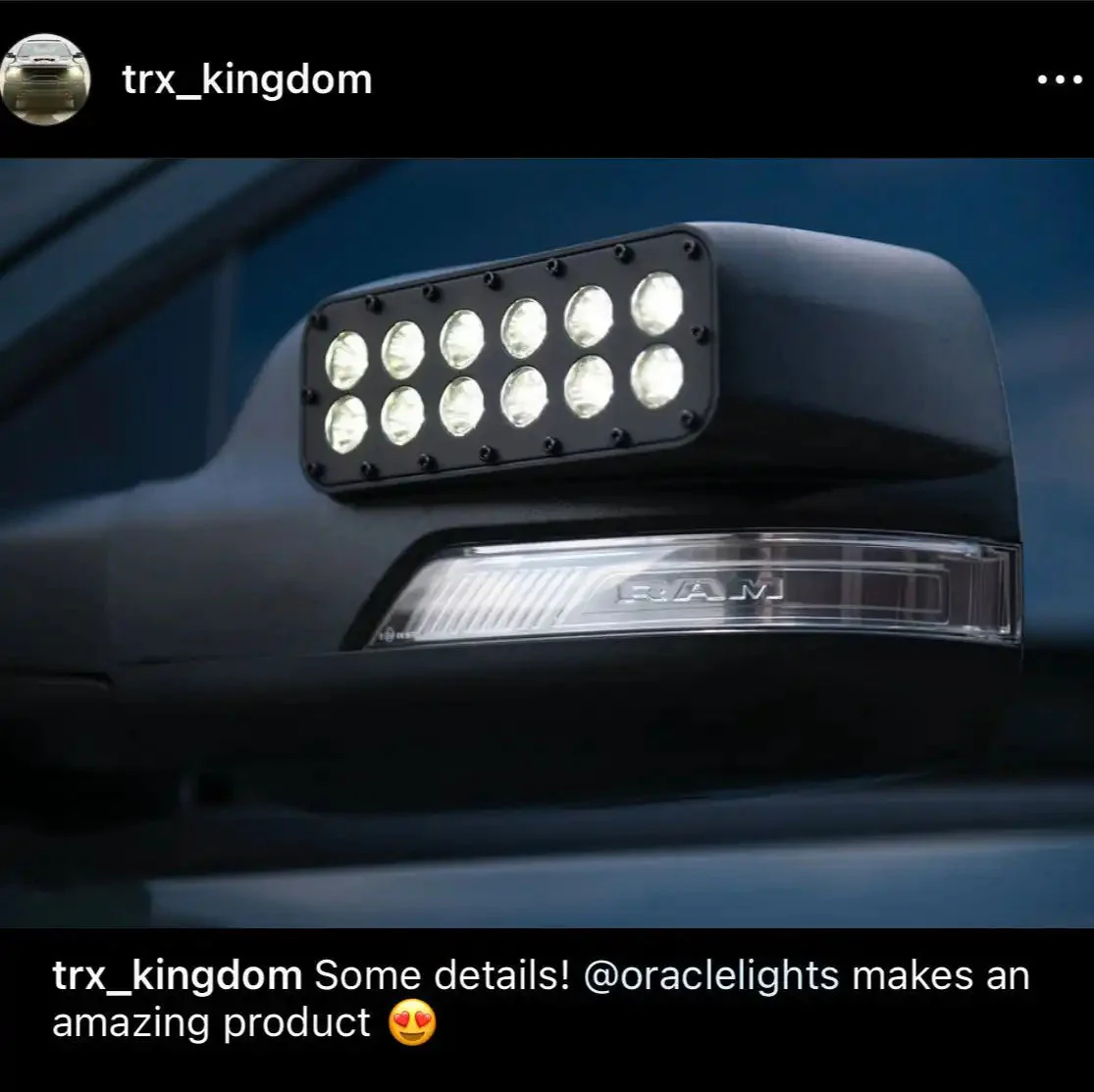 2019-2026 RAM 1500 DT LED Off-Road Side Mirror Ditch Lights - Image 33