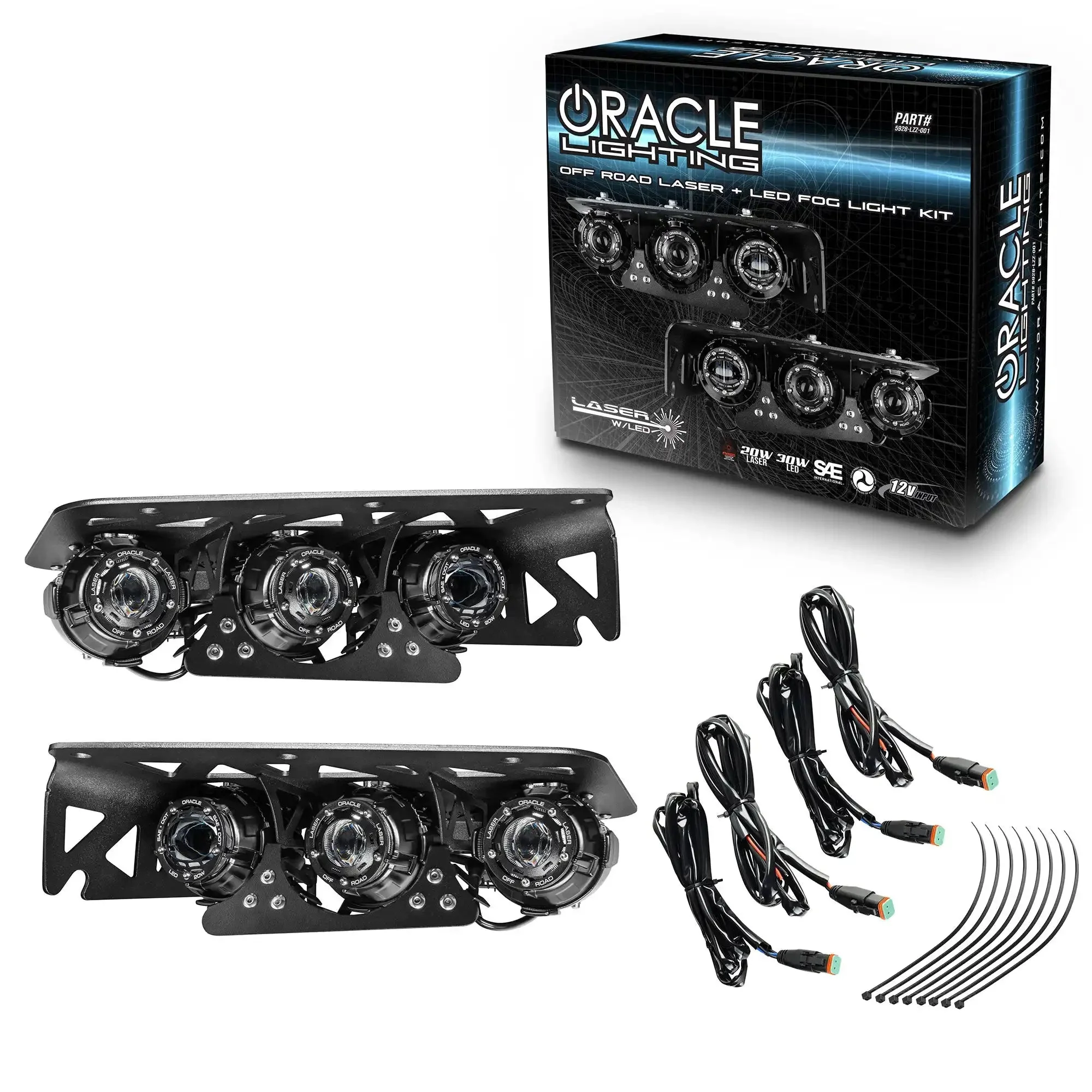 ORACLE Lighting 2021-2026 Ford Bronco Off Road LASER Auxiliary Lights + LED Fog Light Kit for Steel Bumper - Image 2