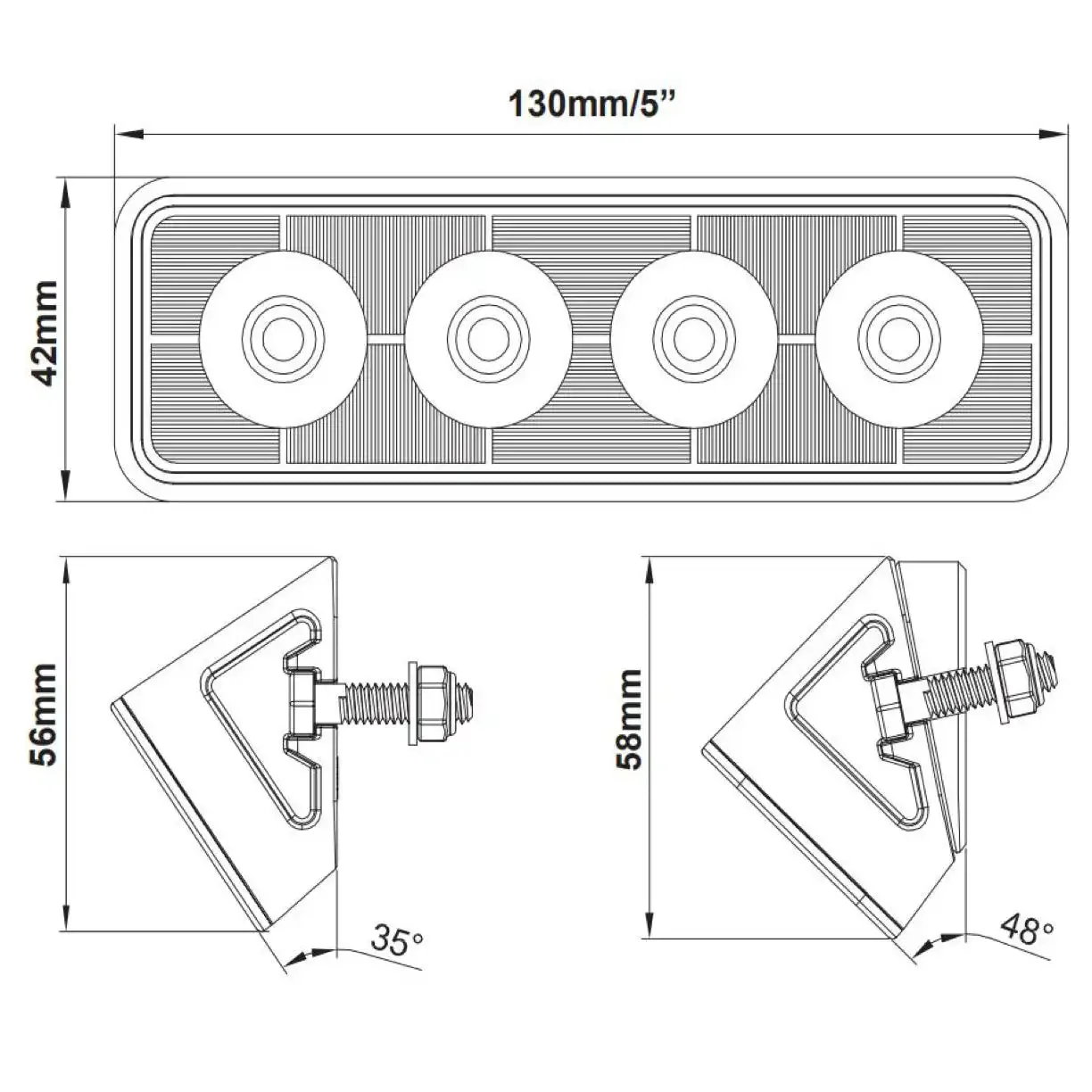 ORACLE Lighting 5" 24W Angled LED Scene Light Flush Mount Bar - Image 15
